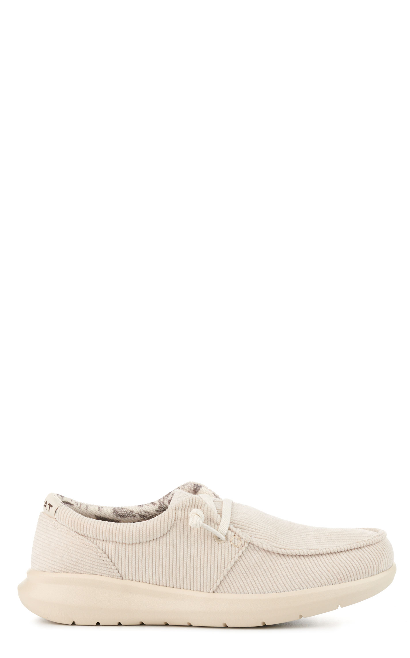 Ariat Women’s Cream Hilo Corduroy Moc Toe Casual Shoes - Image 1