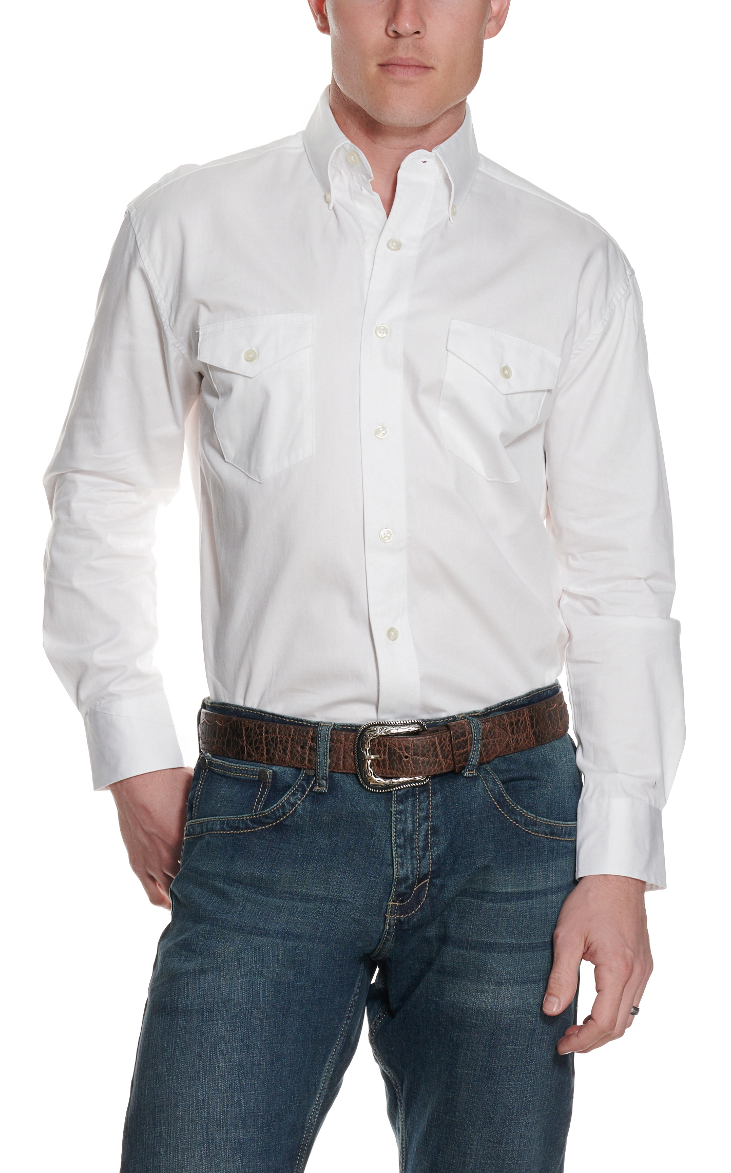 Wrangler Men's White Painted Desert Long Sleeve Western Shirt - Big & Tall - Image 1