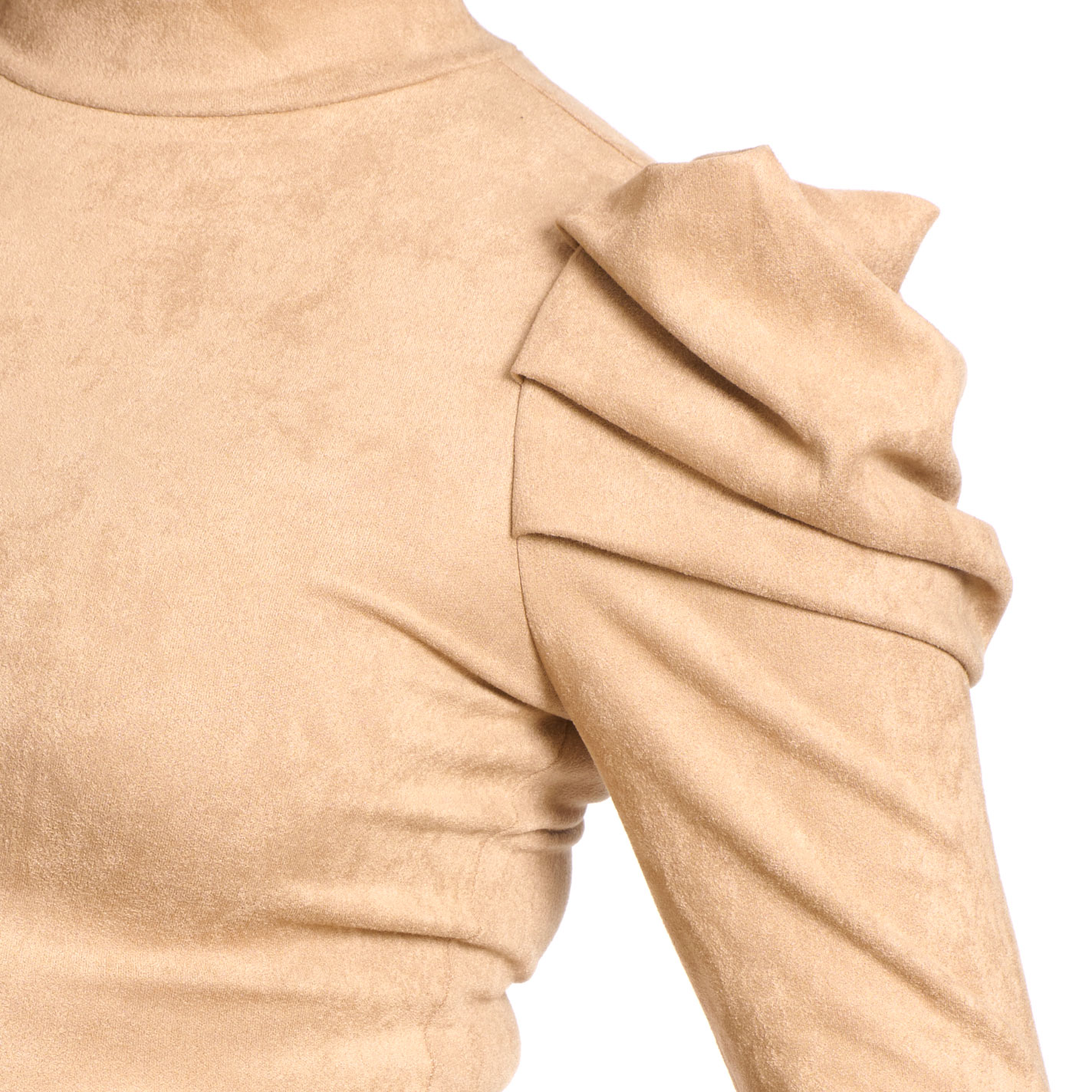 Rockin C Women's Sand Faux Suede Bodysuit - Image 1