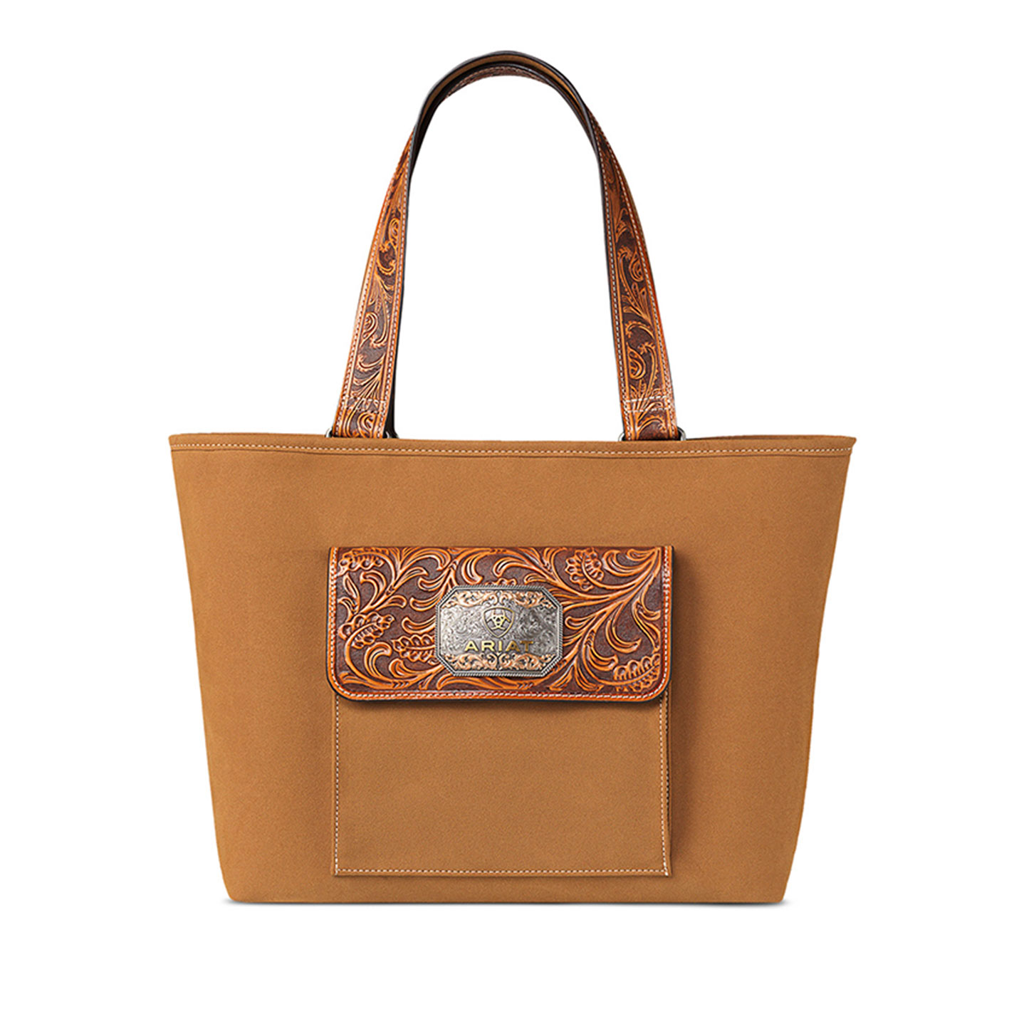 Ariat Evelyn Butterscotch Western Filigree Tote Bag - Image 1