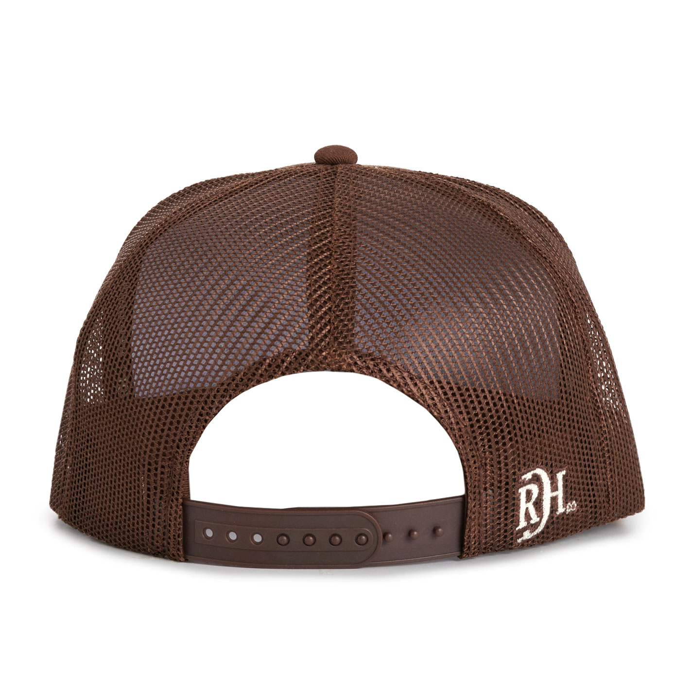 Red Dirt Hat Co. Chocolate & Tangerine Bass Logo Cap - Image 1