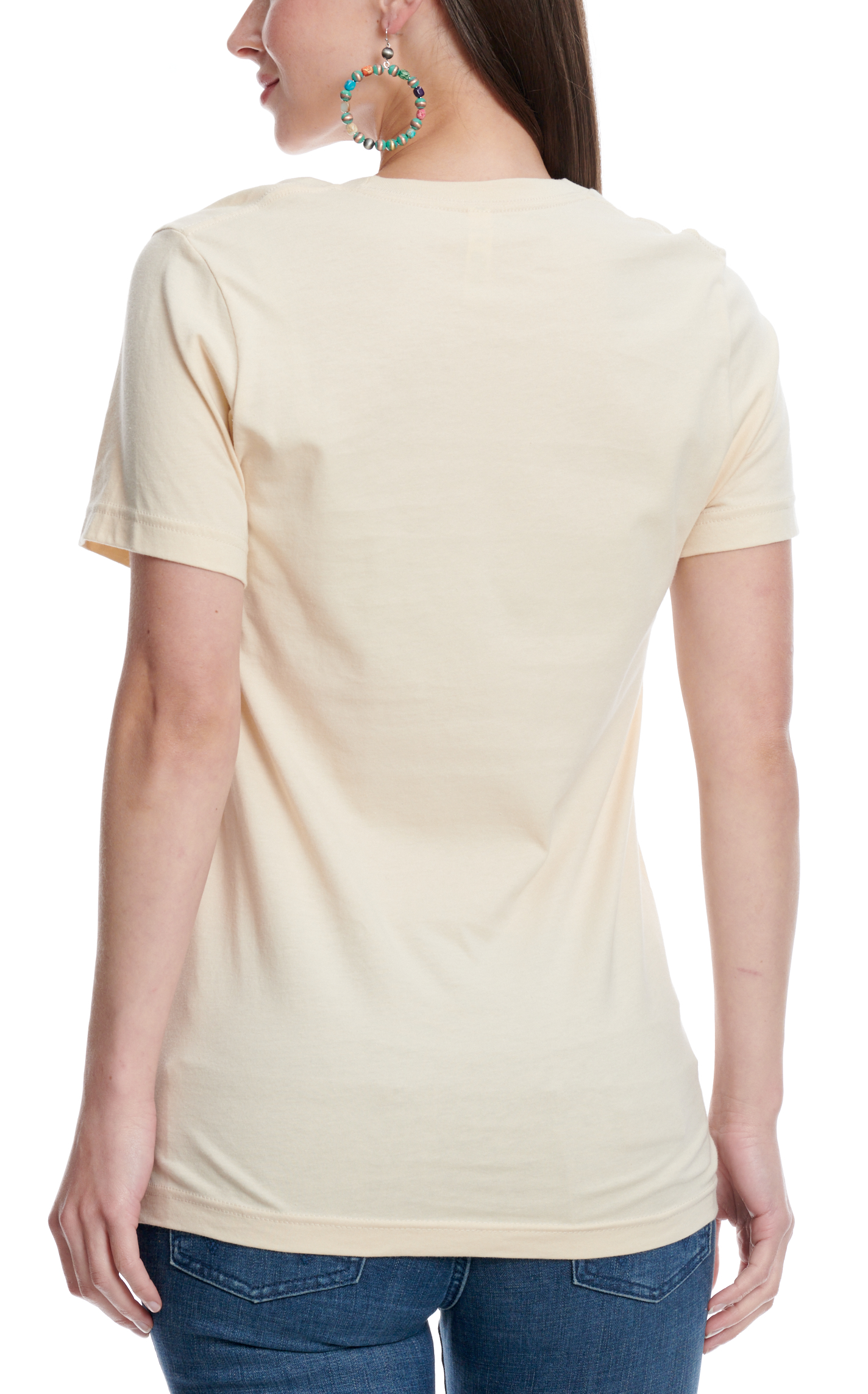 XOXO Art & Co. Women's Cream & Western 1950's Brand Print T-Shirt - Image 1