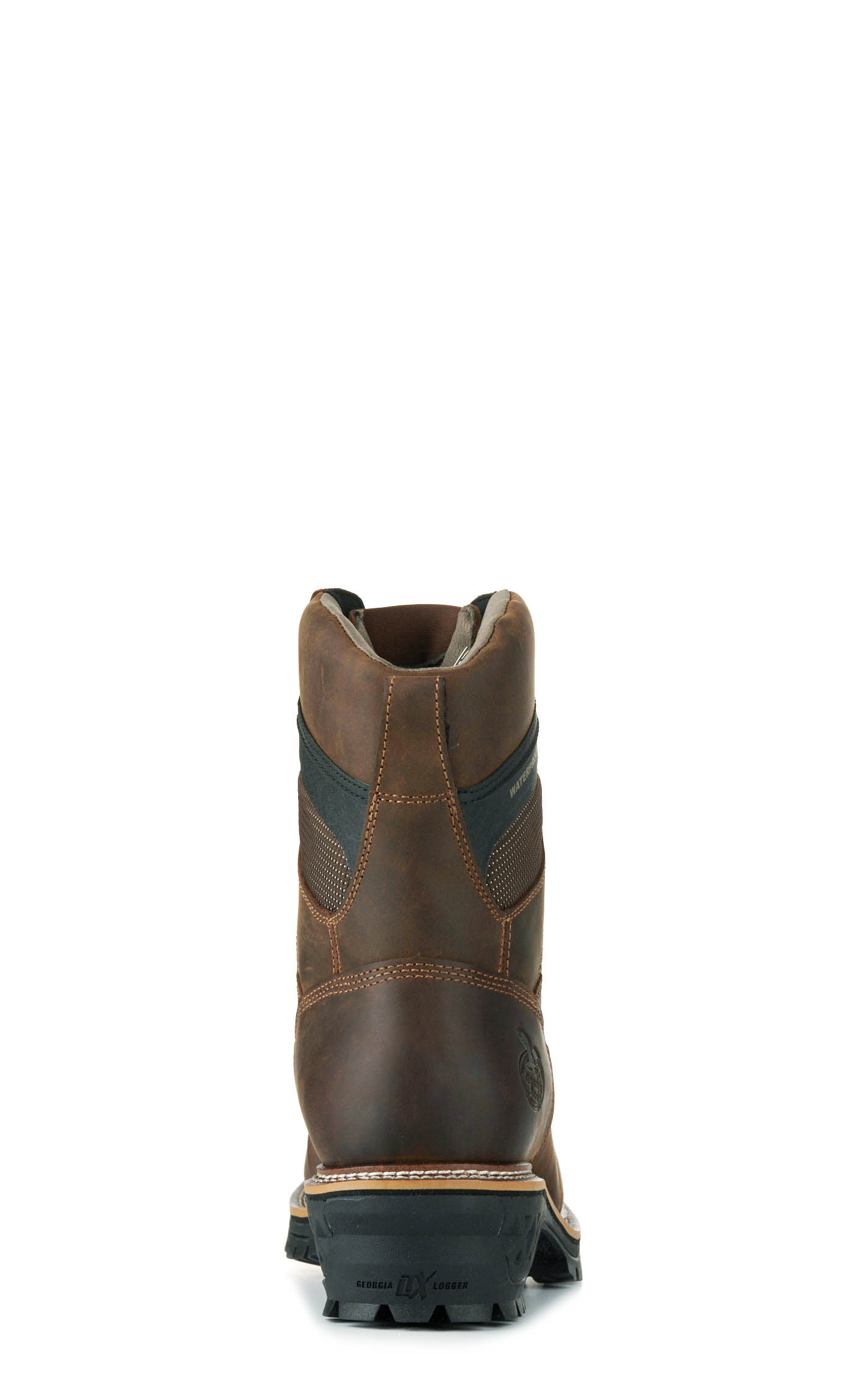 Georgia Men's LTX Logger Brown Waterproof Round Toe Lace Up Work Boots - Image 1