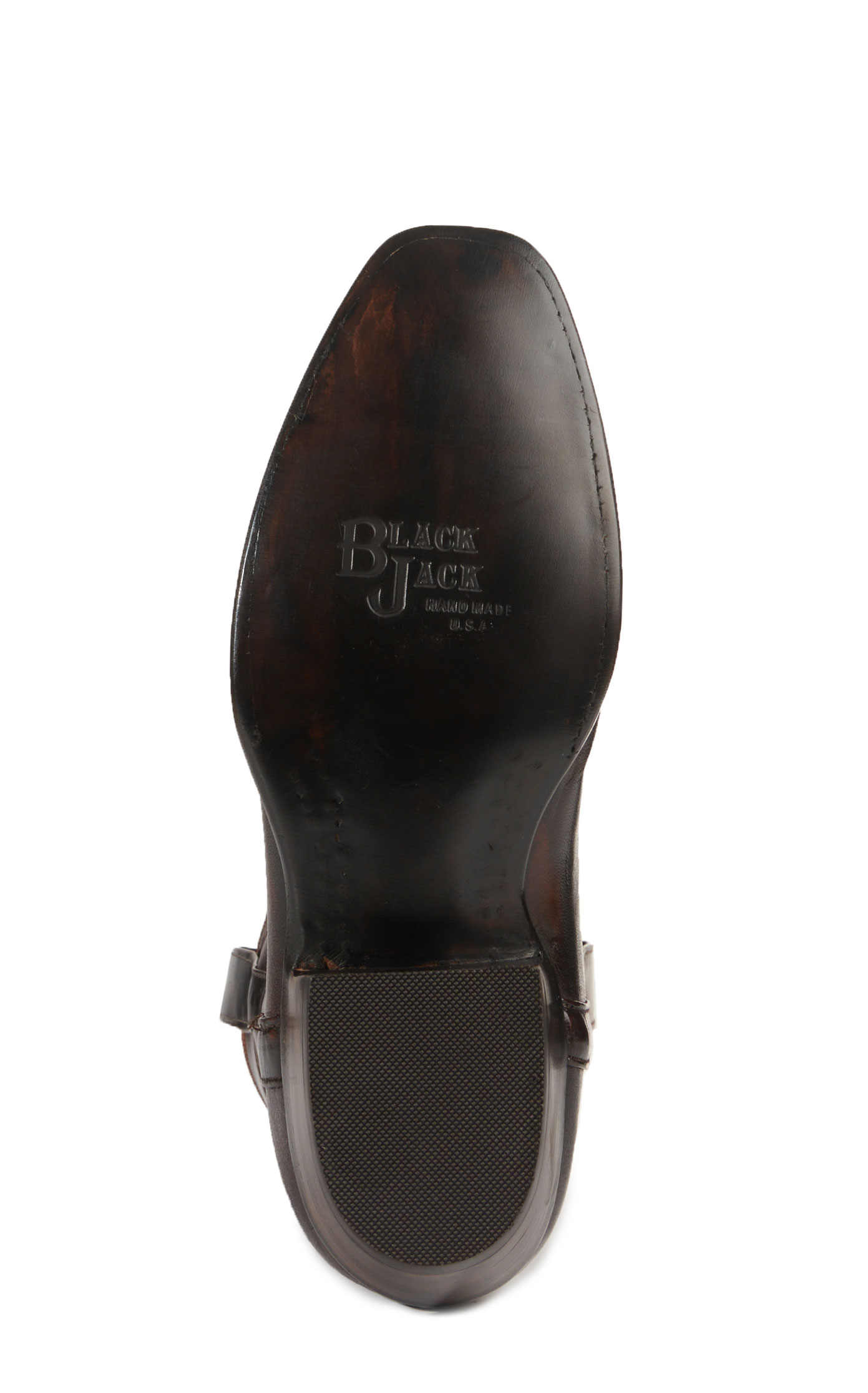 Black Jack Men's Brown Brush Off Goat Punchy Square Toe Cowboy Boots - Image 1