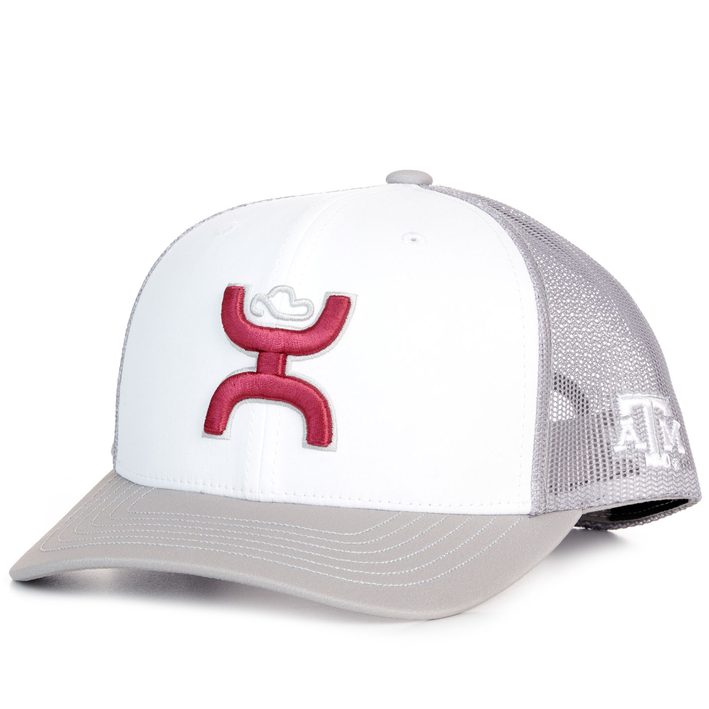 Hooey Collegiate Collection Gray & White Texas A&M Hands Up Logo Cap - Image 1