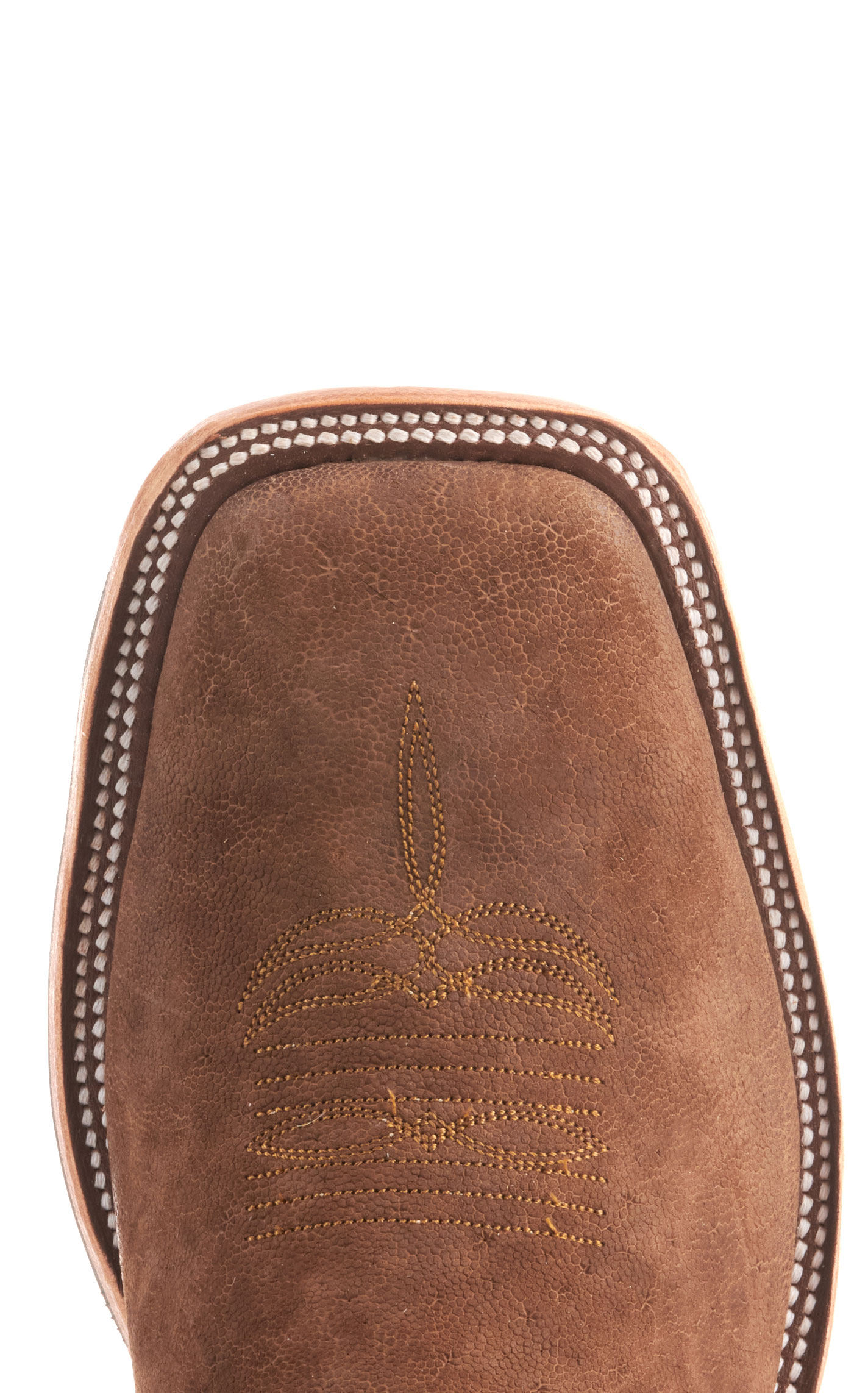 Anderson Bean Men's Dark Red and Tan Buffed Elephant Wide Square Toe Hybrid Cowboy Boots - Image 1