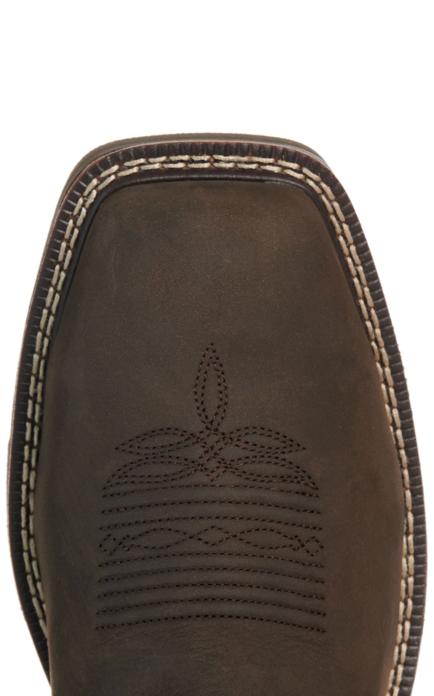 Ariat Men’s Dark Brown and Moss Green Activator Waterproof Wide Square Steel Toe Work Boots - Image 1