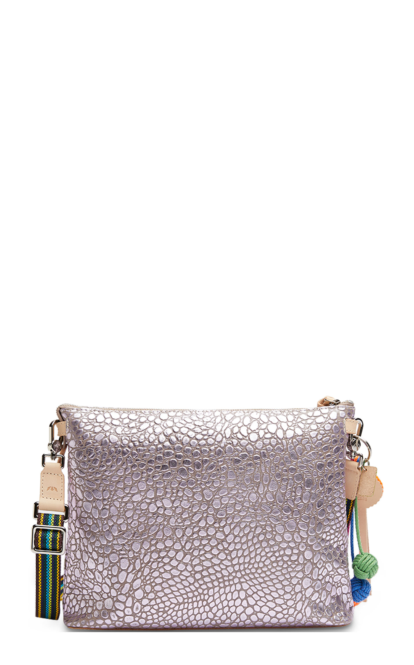 Consuela Lulu Lilac Foiled Pebbled Leather Dowtown Crossbody Bag - Image 1