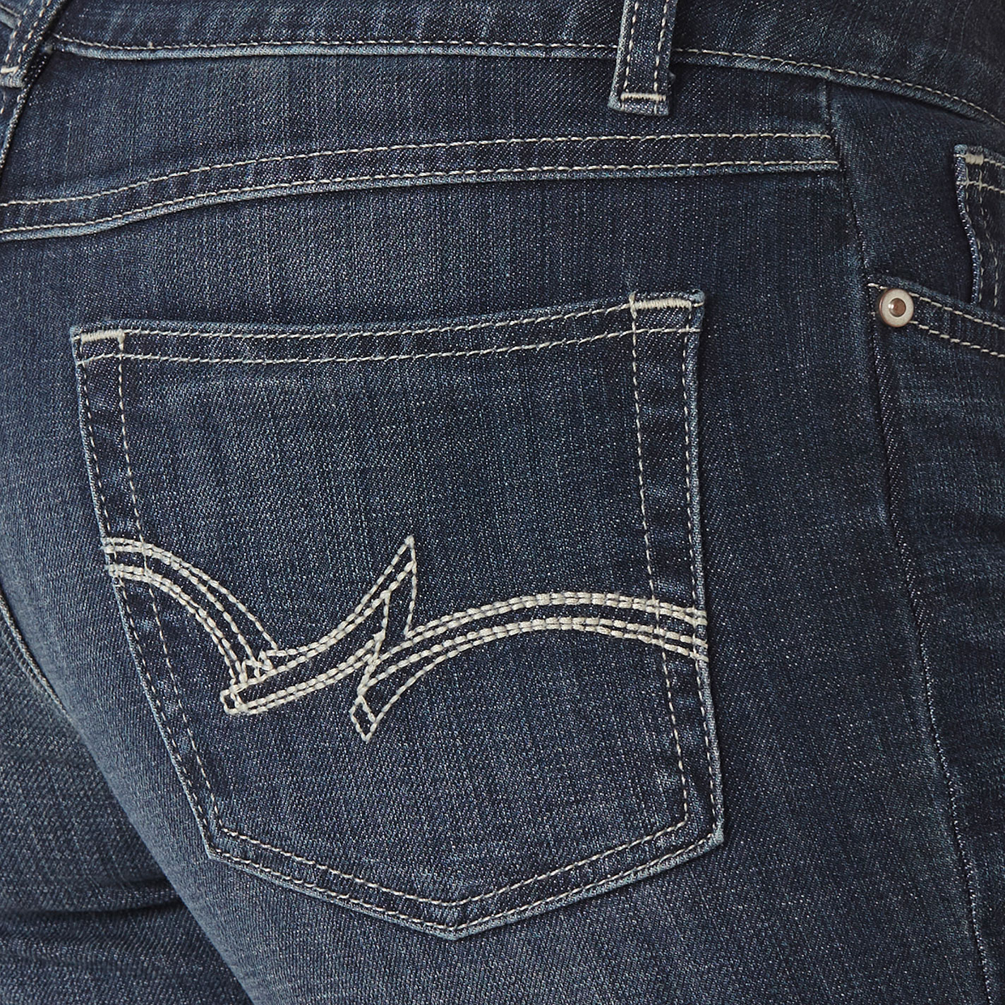 Wrangler Women's Mae Dark Wash Mid Rise Boot Cut Jeans - Image 1