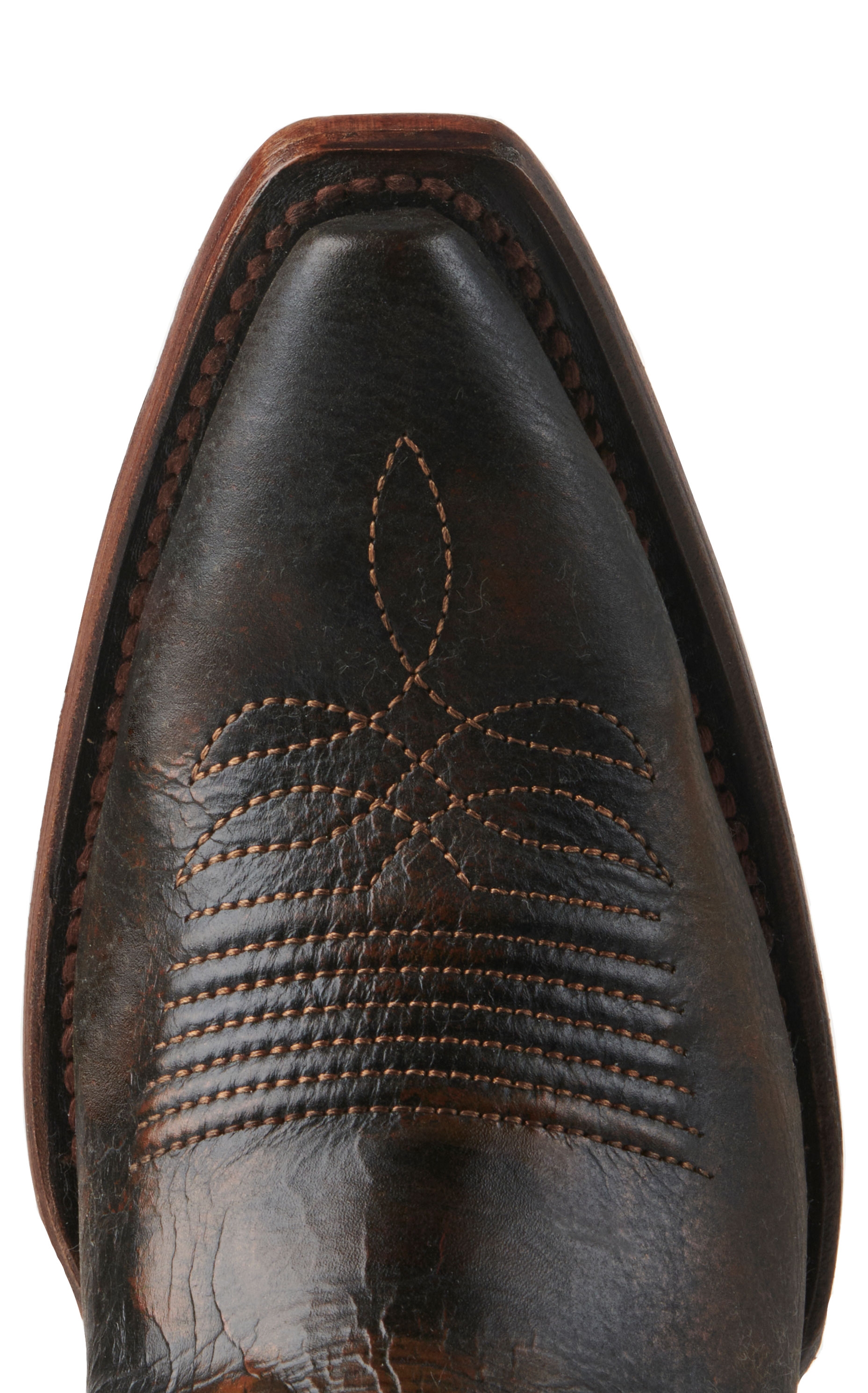 Circle G by Corral Women's Distressed Dark Brown with Embroidery & Triad Snip Toe Cowboy Boots - Image 1