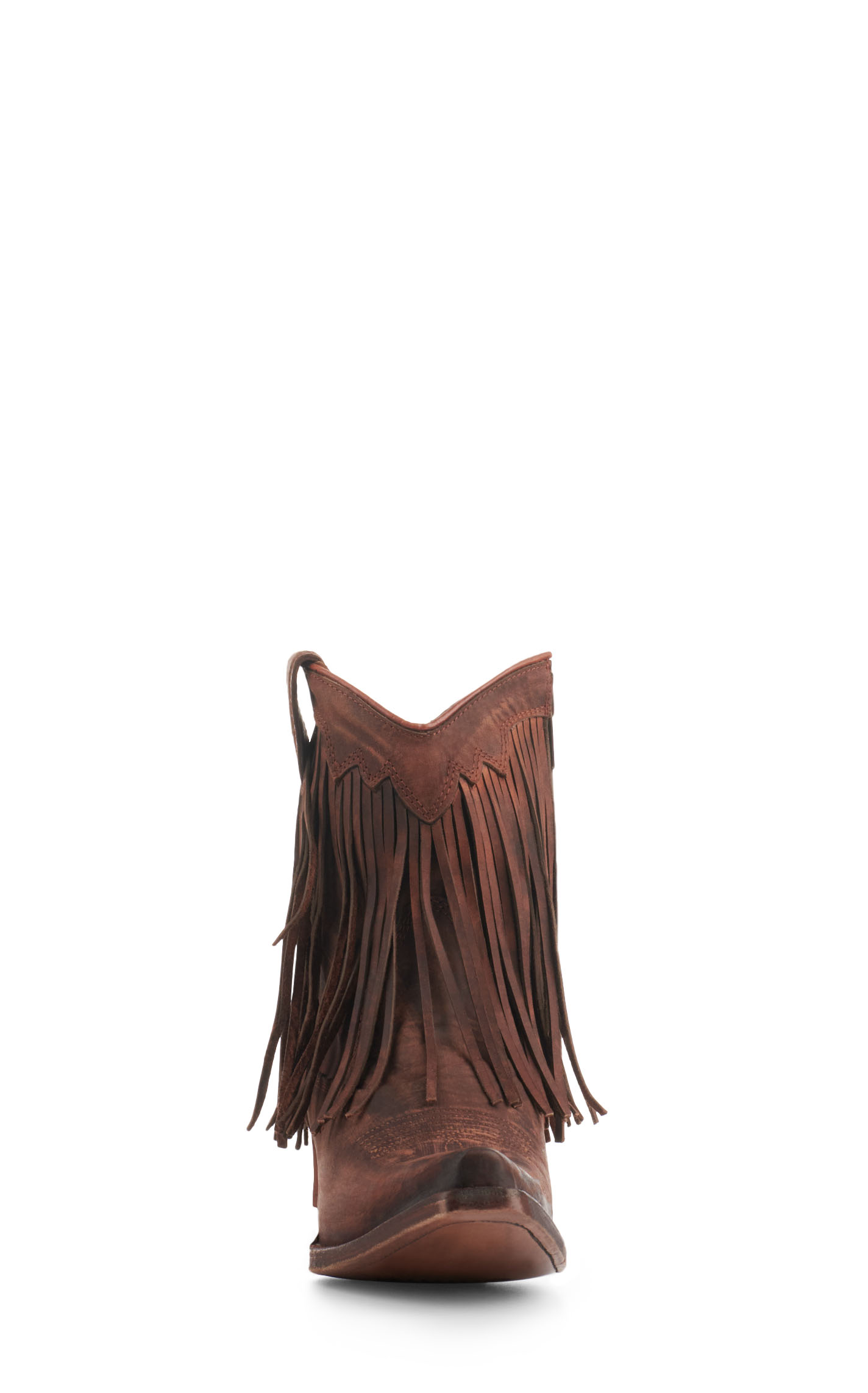 Circle G by Corral Women's Brick with Fringe Snip Toe Booties - Image 1