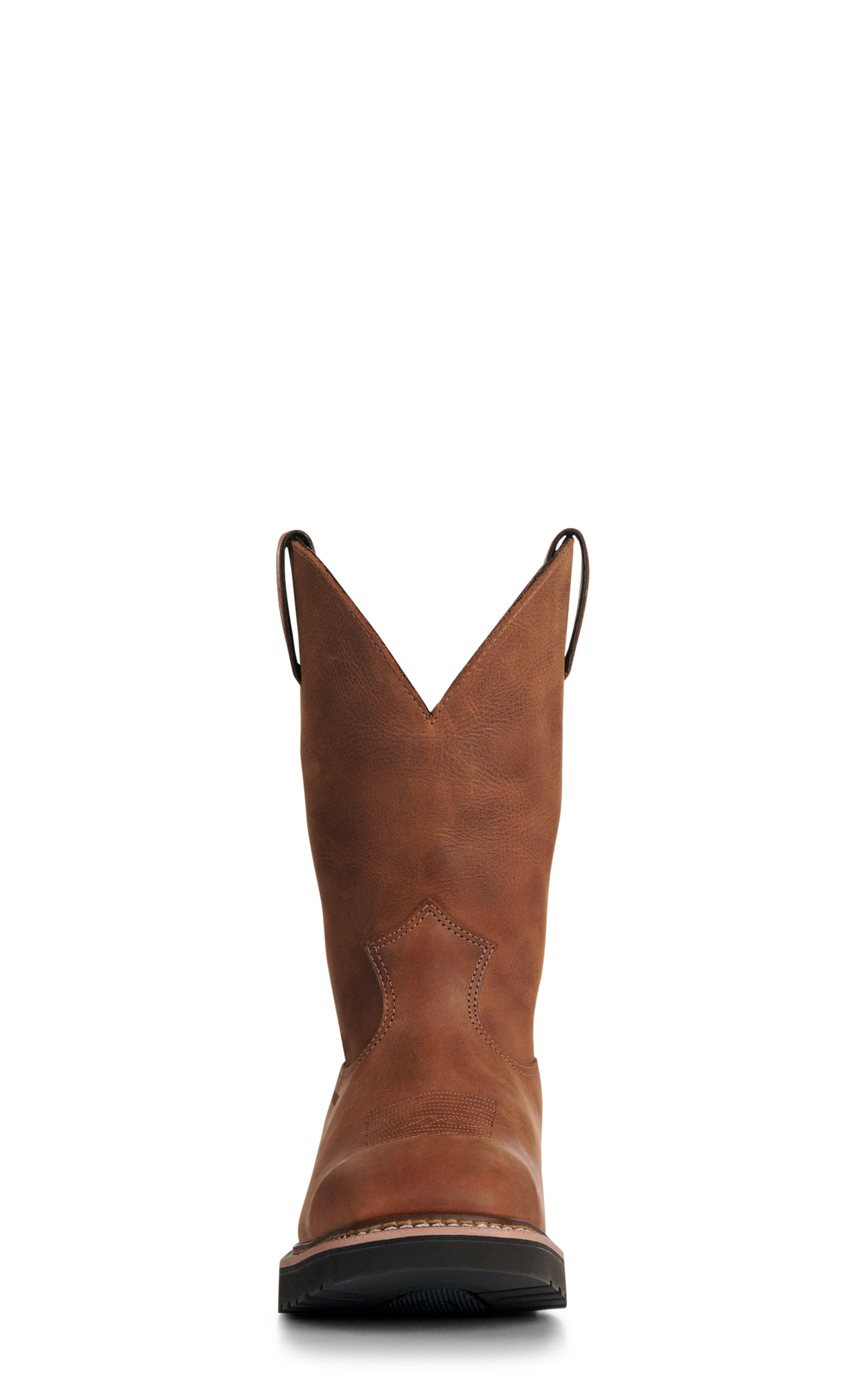 Justin Walnut Waterproof Wide Square Toe Work Boots - Image 1