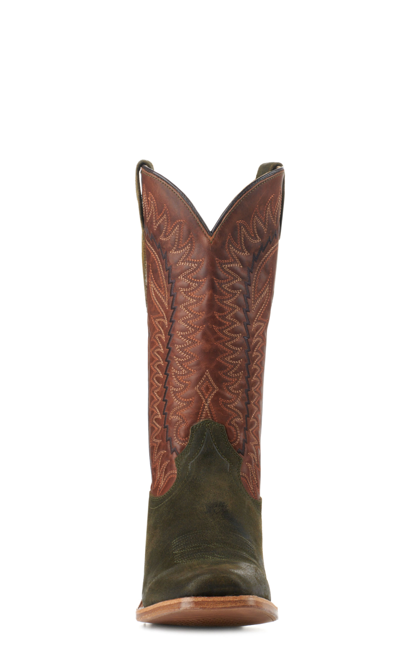 Ariat Men's Futurity Time Copper Crunch and Olive Roughout TekStep Punchy Square Toe Cowboy Boots - Image 1