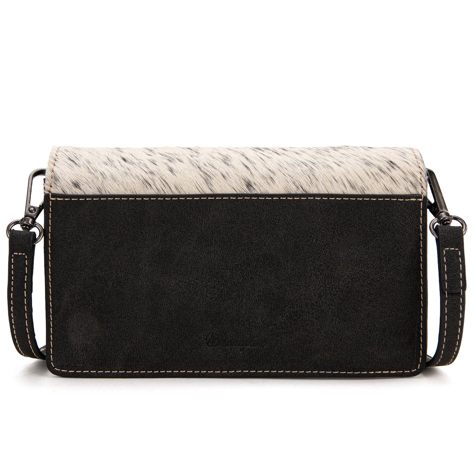 Wrangler Black & White Hair on Hide Mini-Crossbody Bag - Image 1