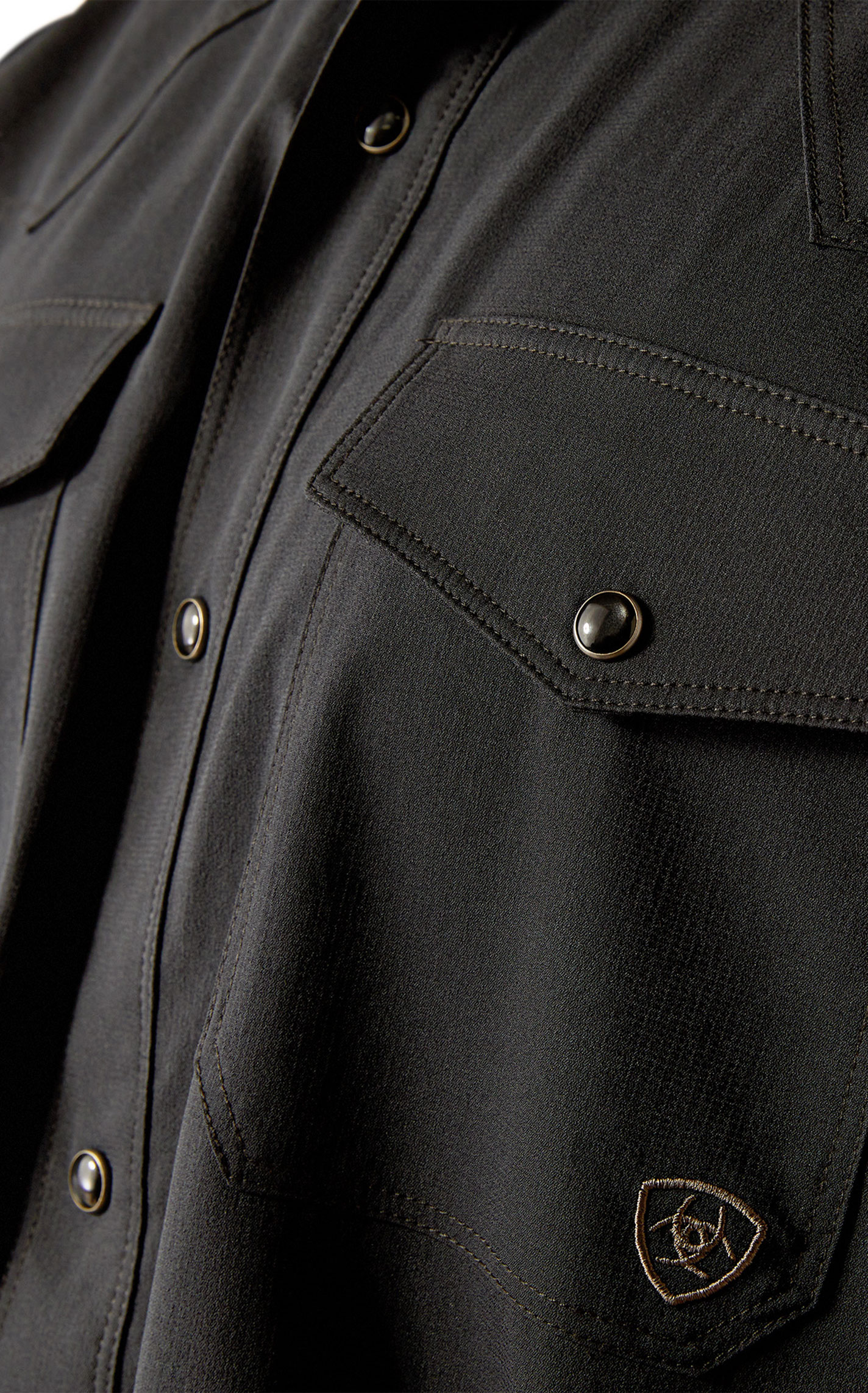 Ariat VentTek Solid Black Western Shirt  - Image 1