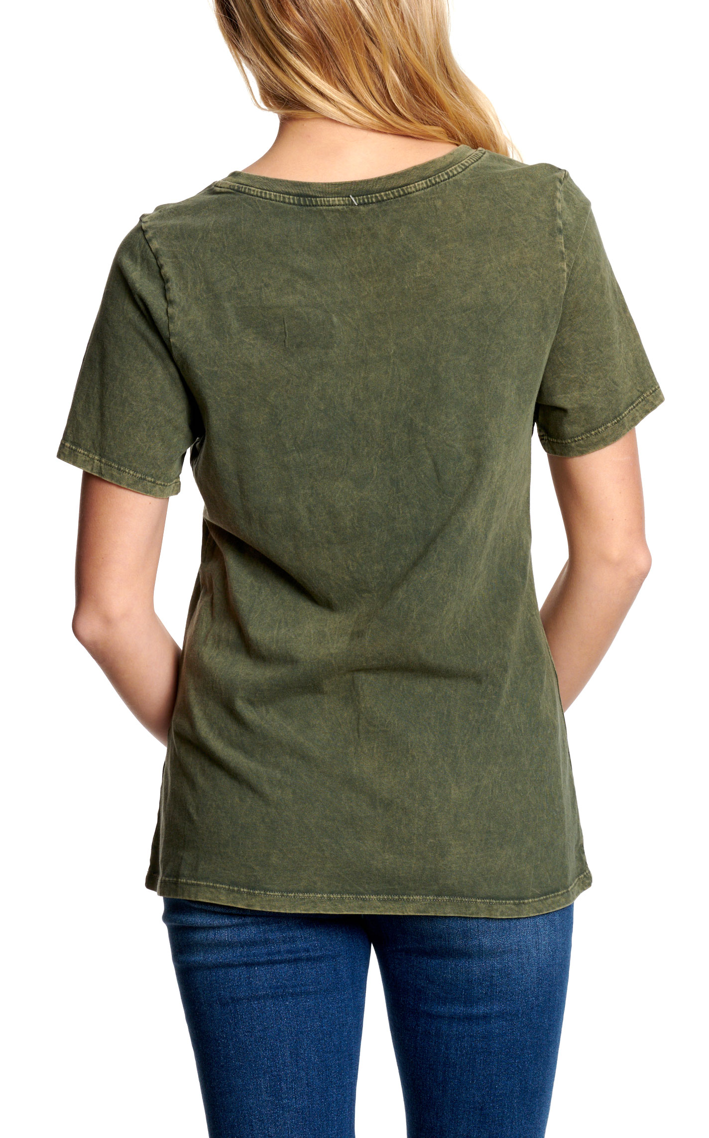 R. Rouge Women's Olive Green Faith Over Fear Top - Image 1