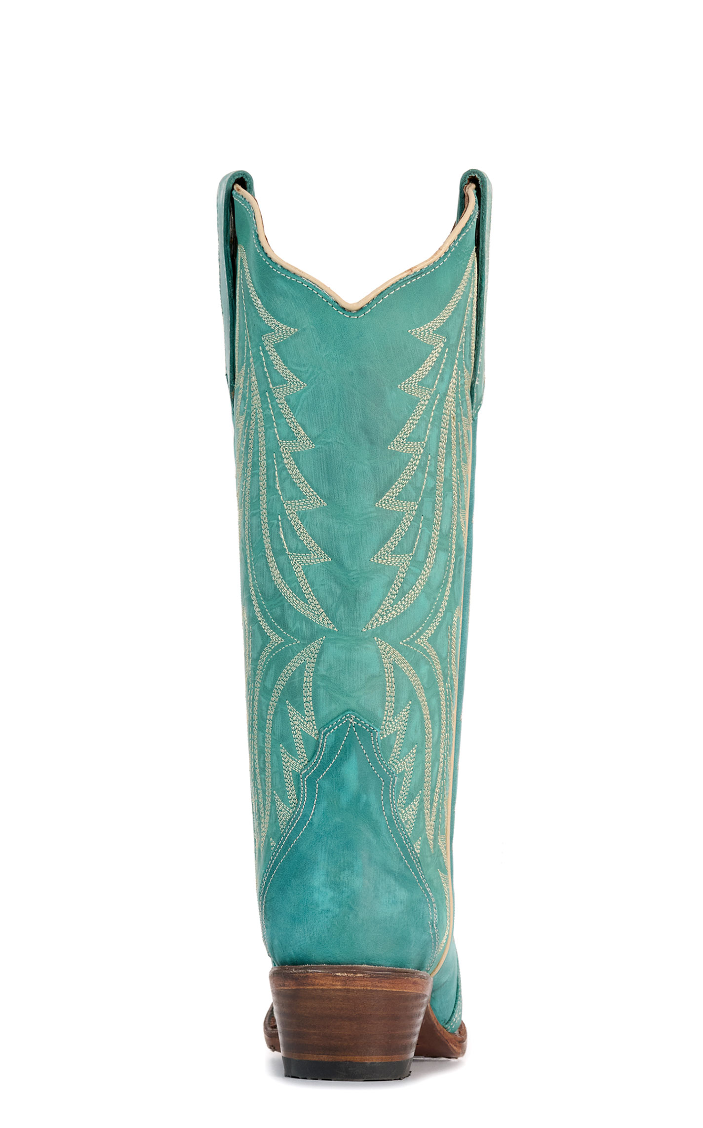 Circle G by Corral Women's Turquoise Heavy Stitched Snip Toe Cowboy Boots - Image 1