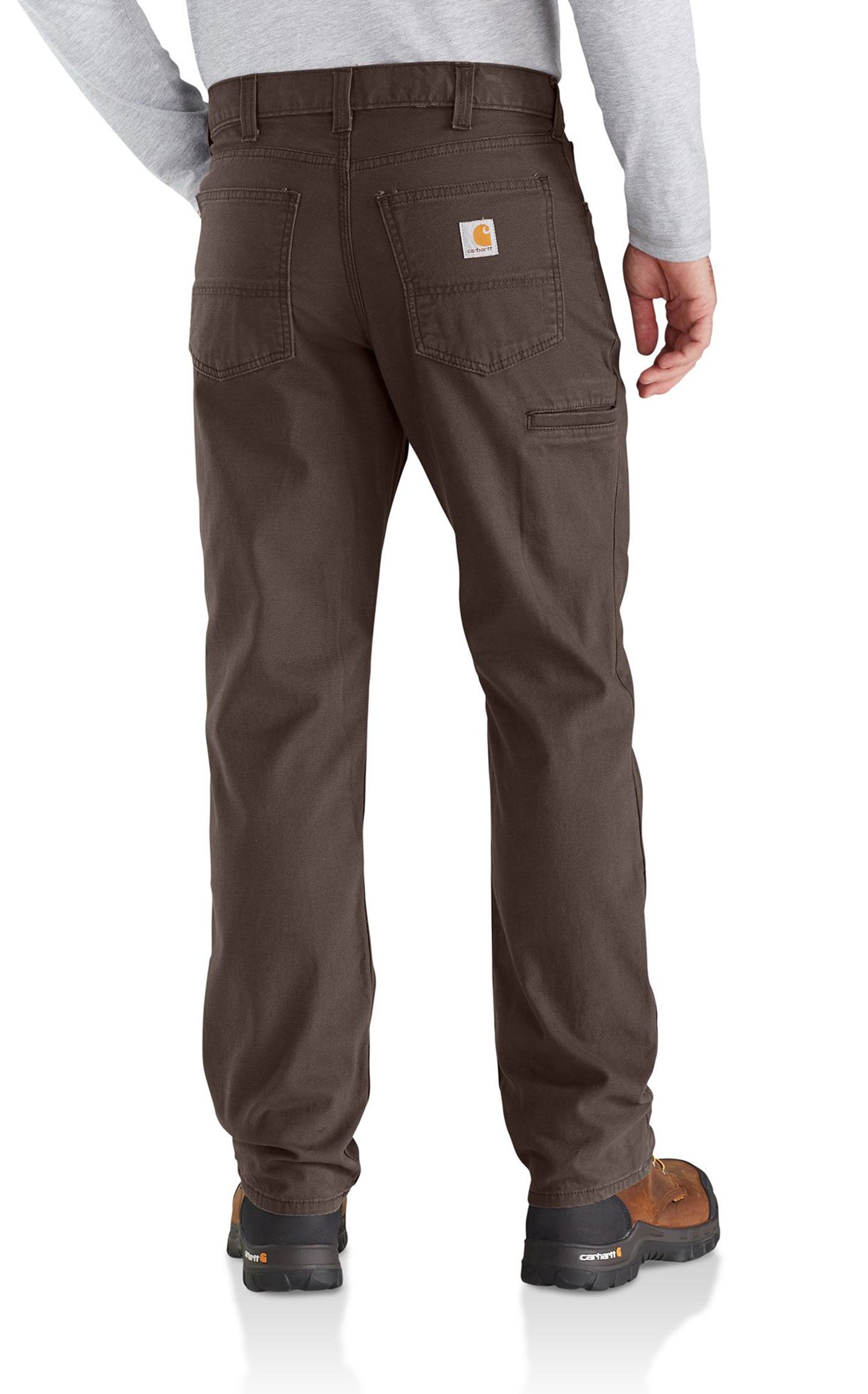 Carhartt Men's Coffee Rugged Flex Canvas Work Pants - Image 2