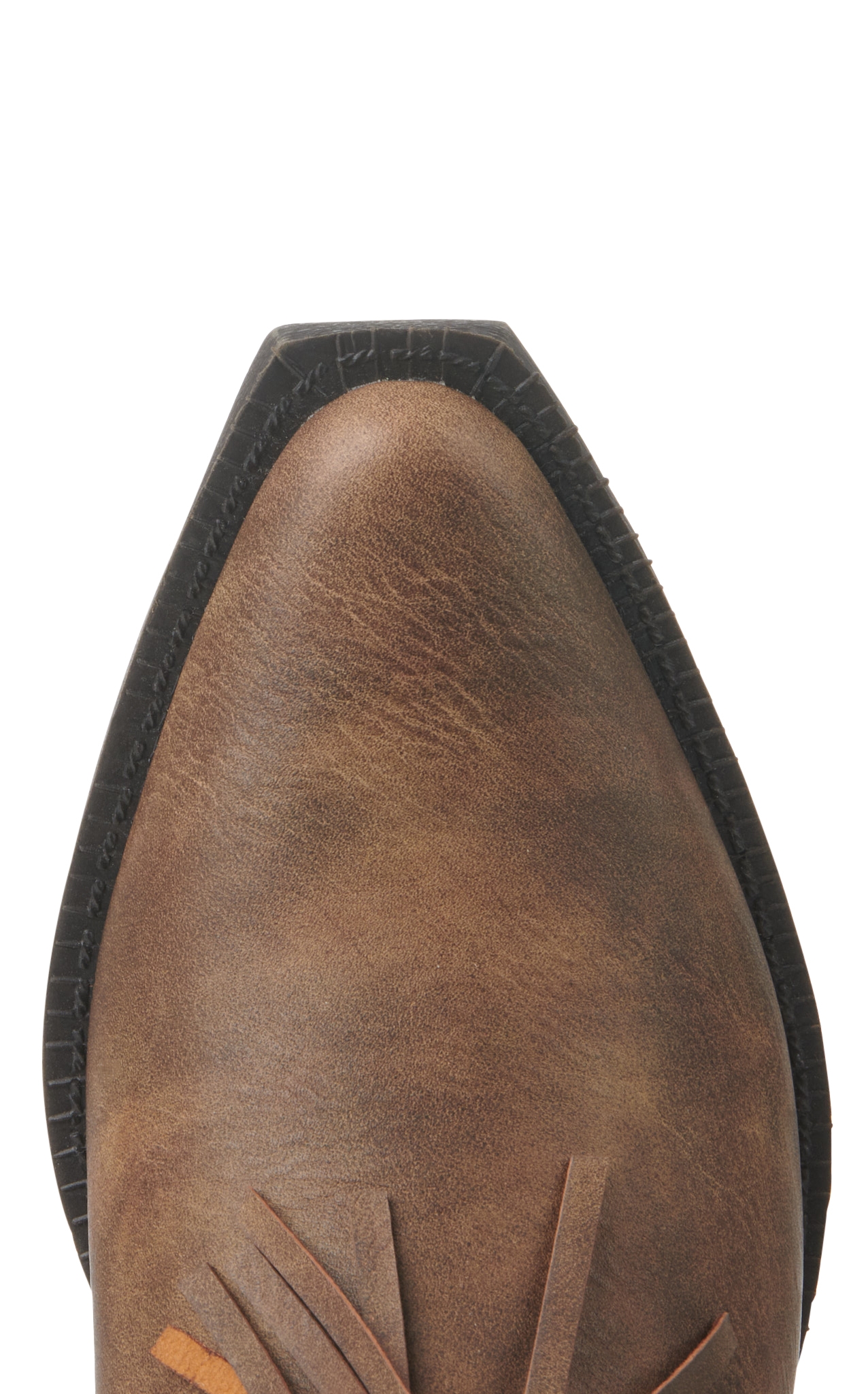 Roper Kids' Brown with Fringe and Embroidery Snip Toe Cowboy Boots - Image 1
