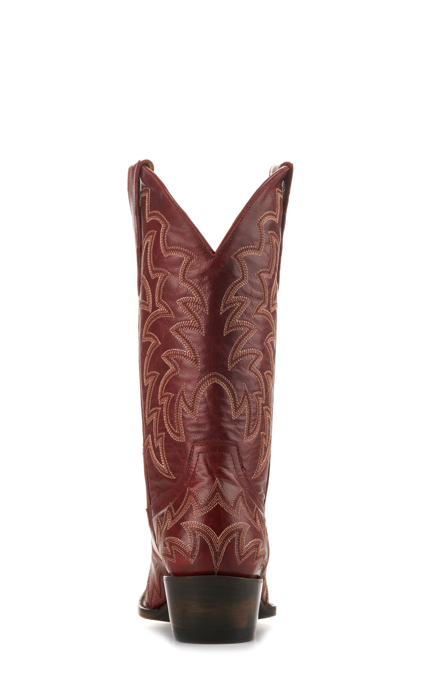 Cavender’s Women’s Leather Dark Red Snip Toe Cowboy Boots  - Image 1