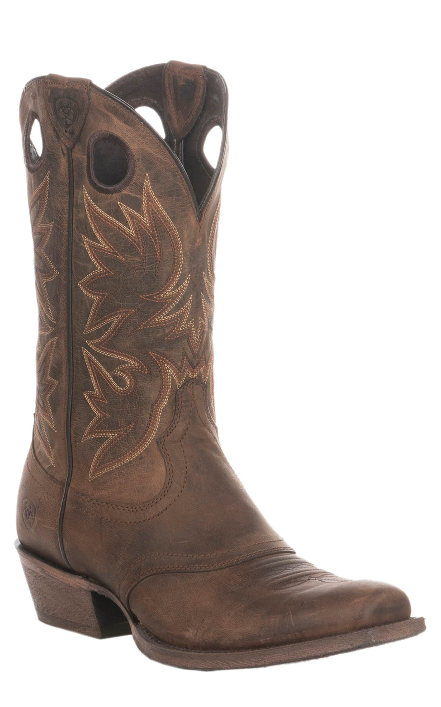 Ariat Men's Circuit Striker Weathered Brown Punchy Toe Cowboy Boots - Image 1