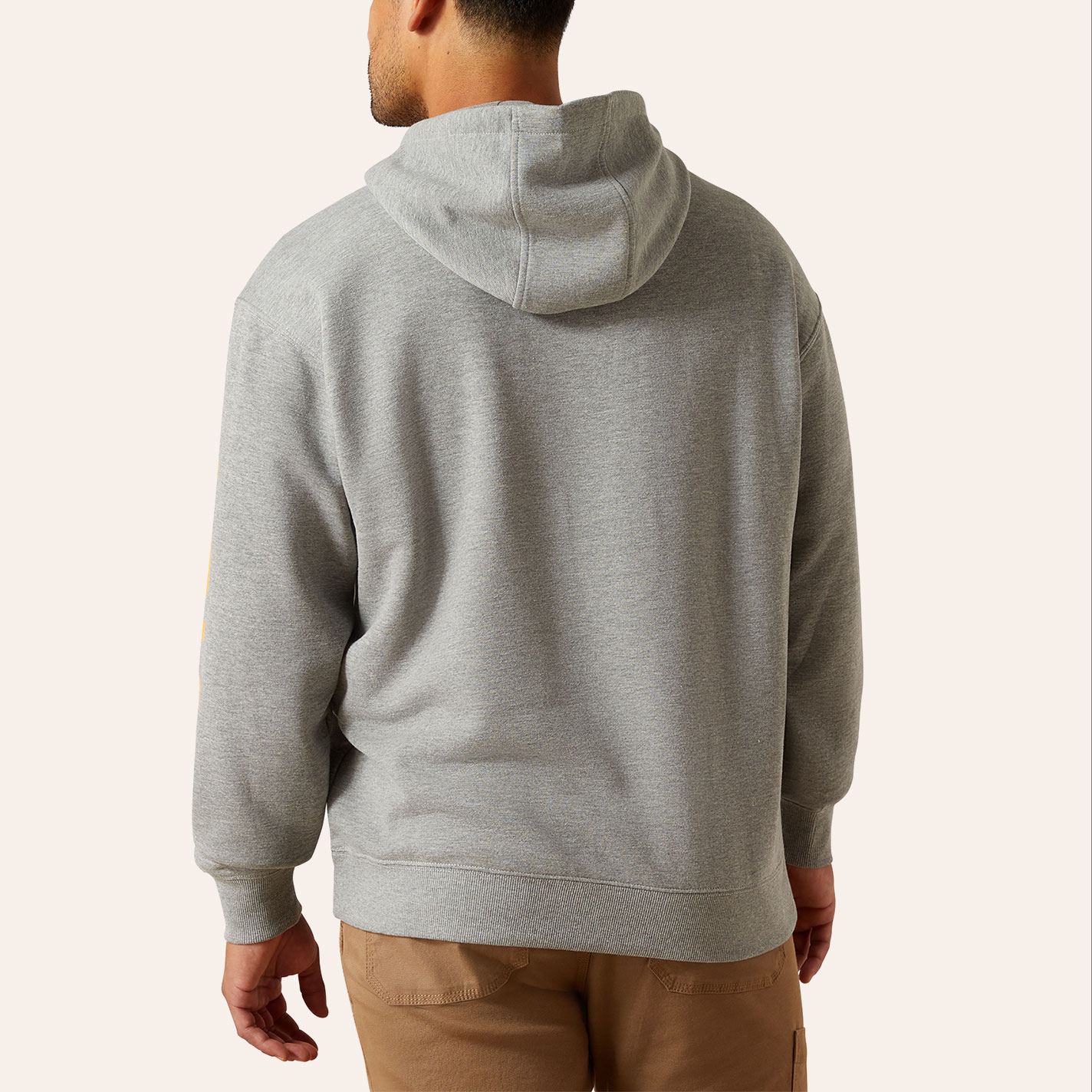 Ariat Men's Rebar Lightweight Logo Heather Gray Hoodie - Image 1