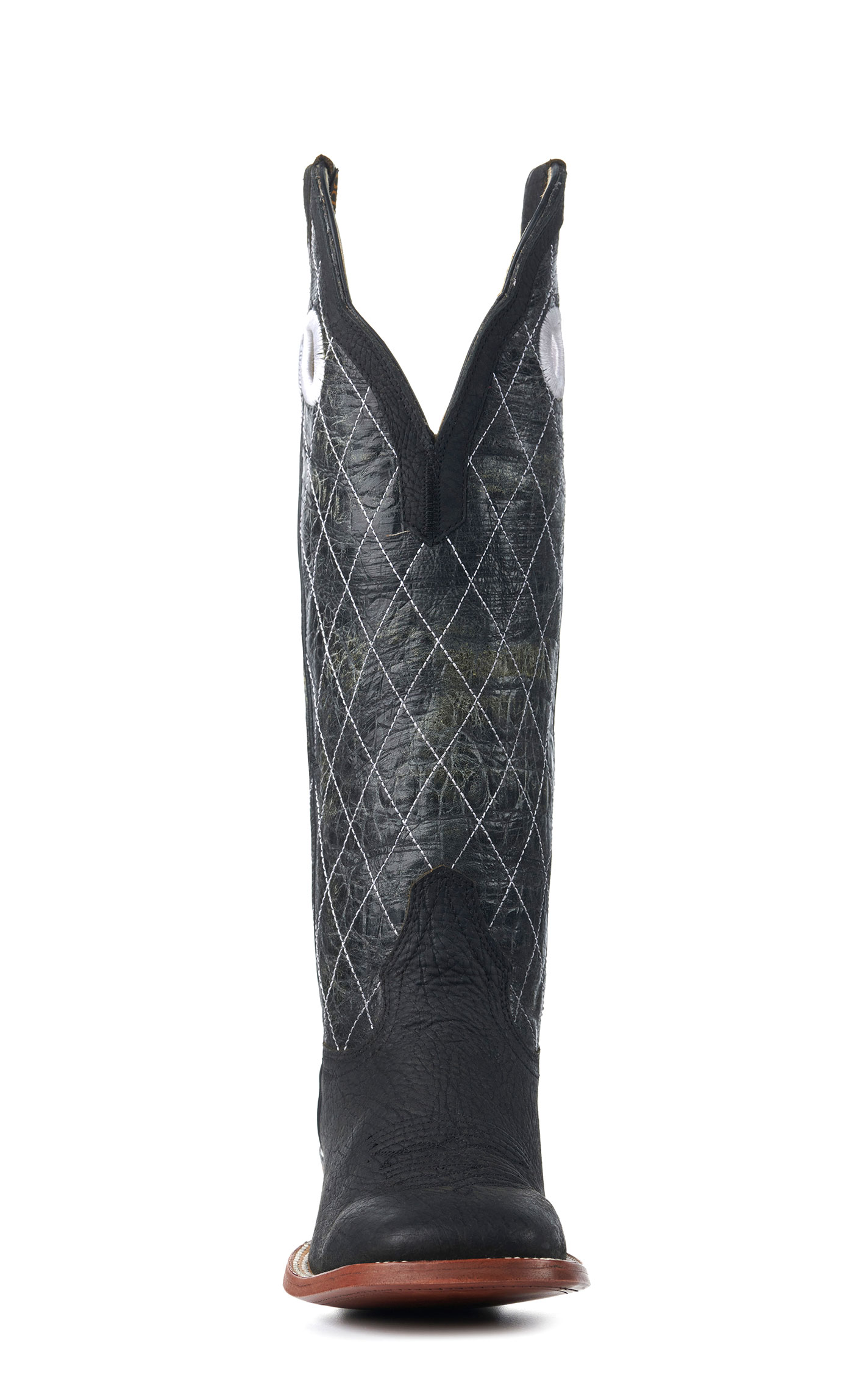 Hondo Men's Black and Black Crater Diamond Stitch 16\