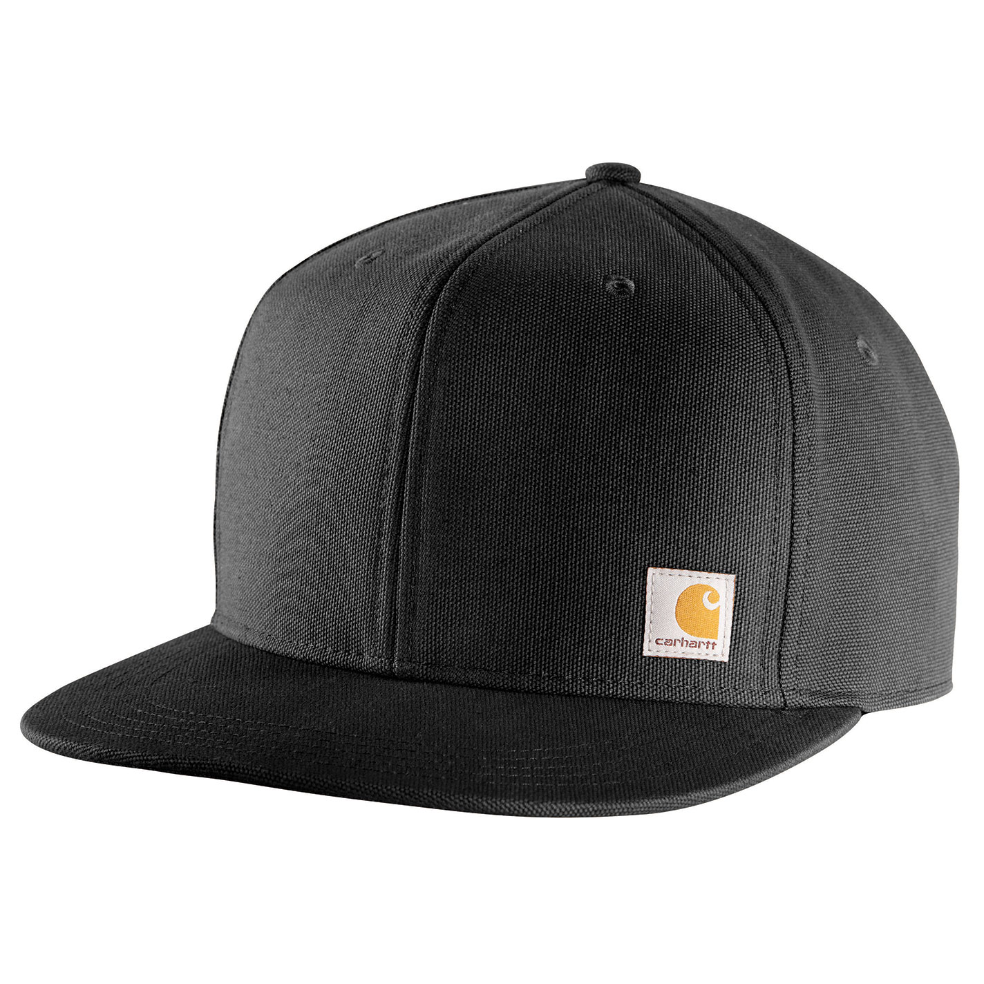 Carhartt Black Flat Bill Logo Patch Cap - Image 1