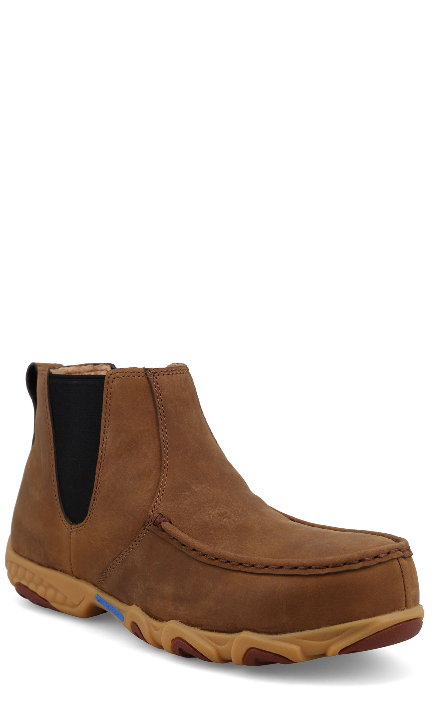 Twisted X Women's Brown CellStretch Round Composite Toe Chelsea Work Boot - Image 1