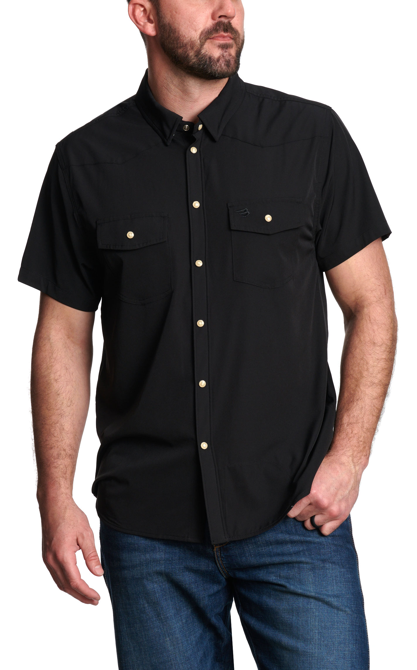 Burlebo Men's Black Performance Outdoor Shirt  - Image 1