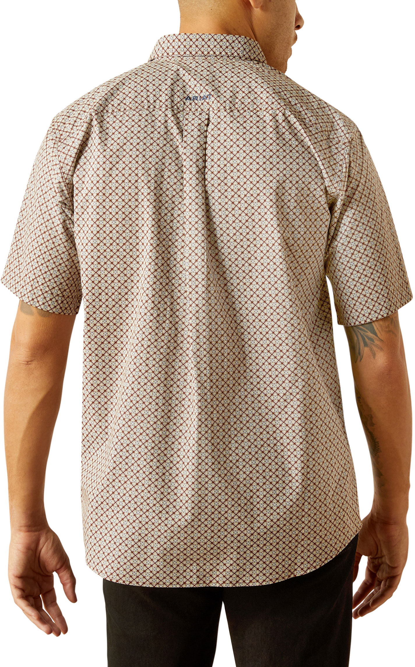 Ariat Men's Carmelo Wine & Sage Geo Western Shirt - Image 1