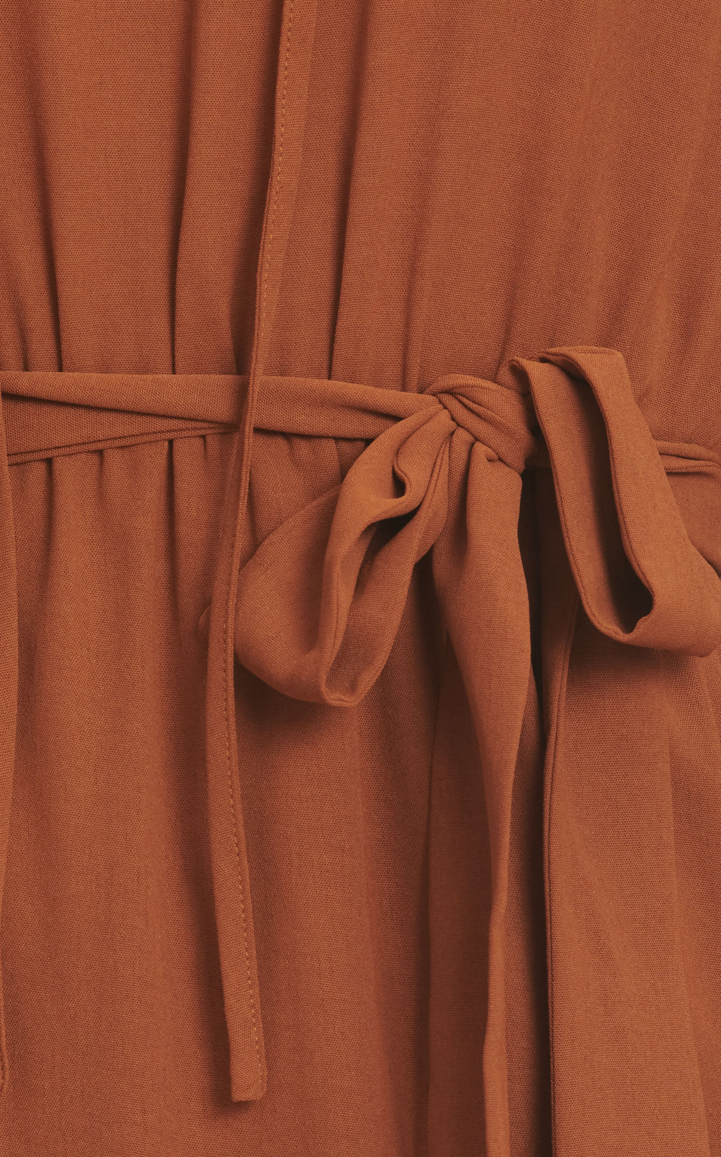 HYFVE Women's Gingerbread Tie V-Neck Long Puff Sleeve Dress - Image 1