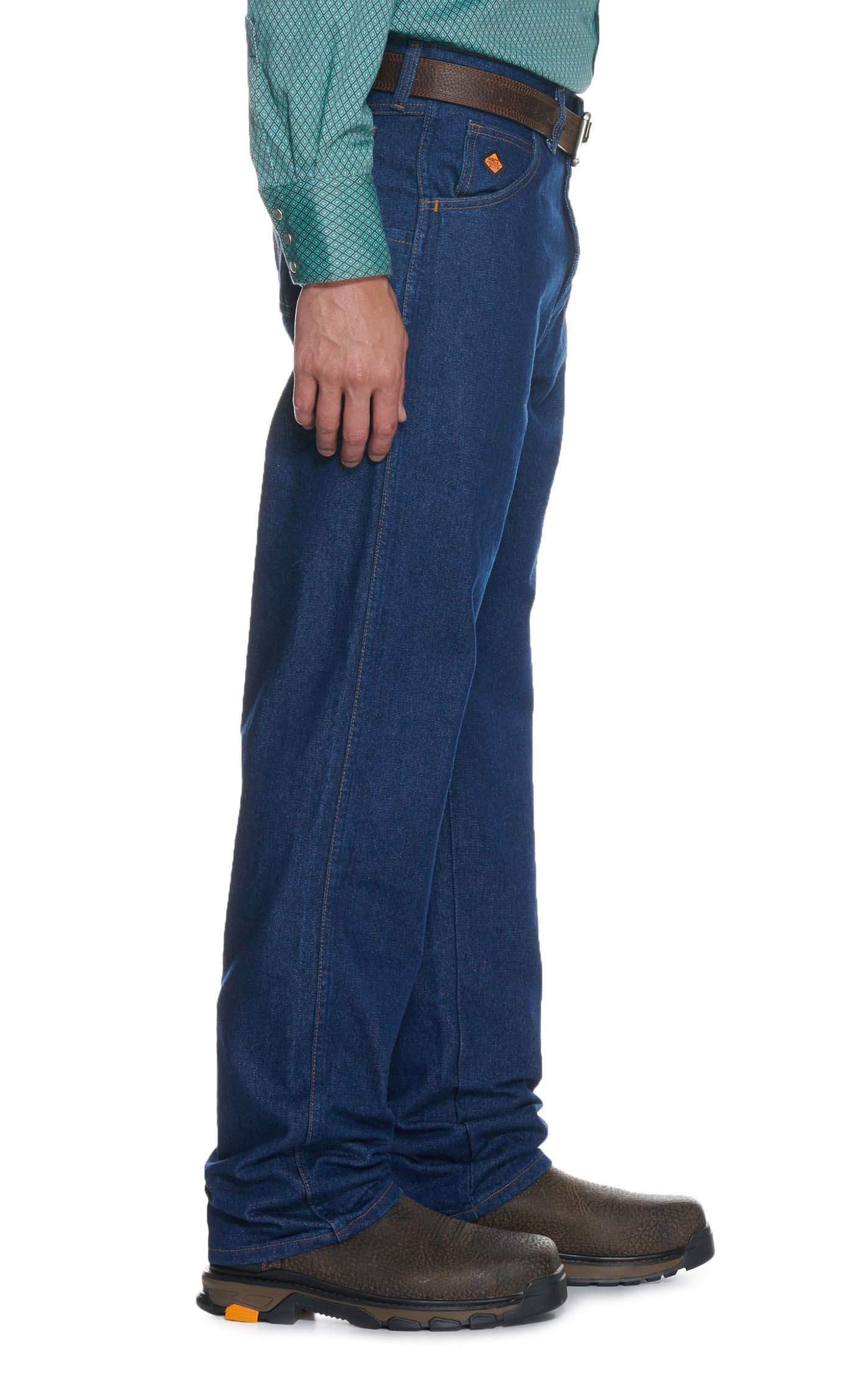Wrangler Men's Prewashed Relaxed Fit FR Work Jeans - Image 1