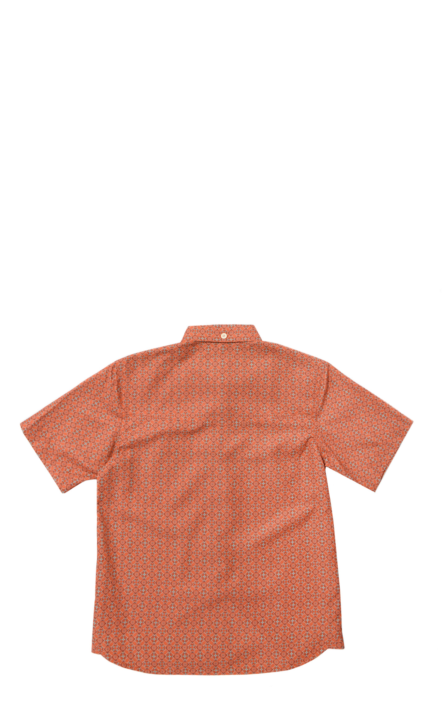 Rafter C Boy's Angler Orange Geo Print Western Shirt - Image 1