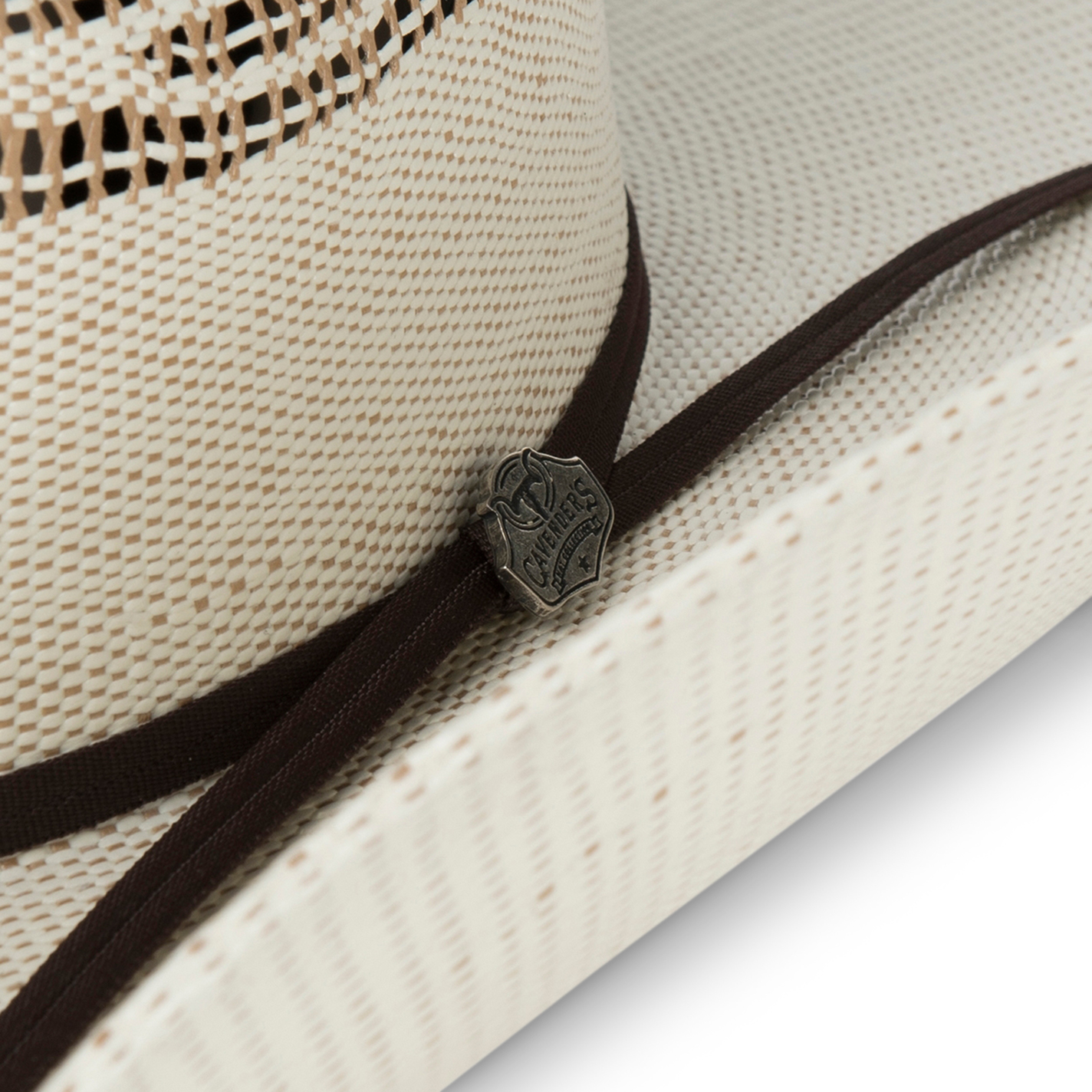 Cavender's Ranch Collection Two Tone Bangora Vented Crown Straw Cowboy hat - Image 1
