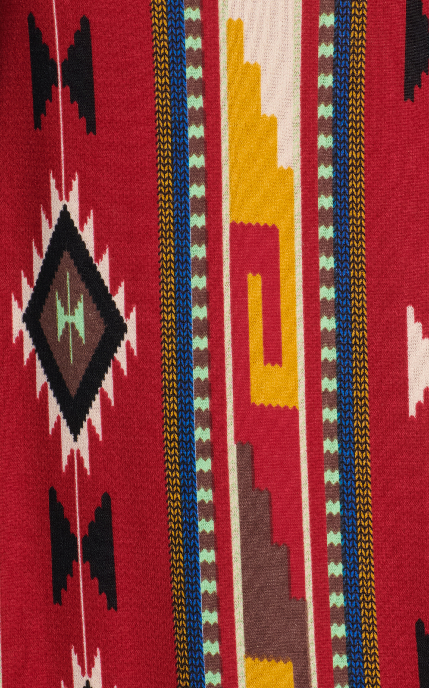 R.Rouge Women's Red Aztec Print Soft Sweater Dress - Image 1