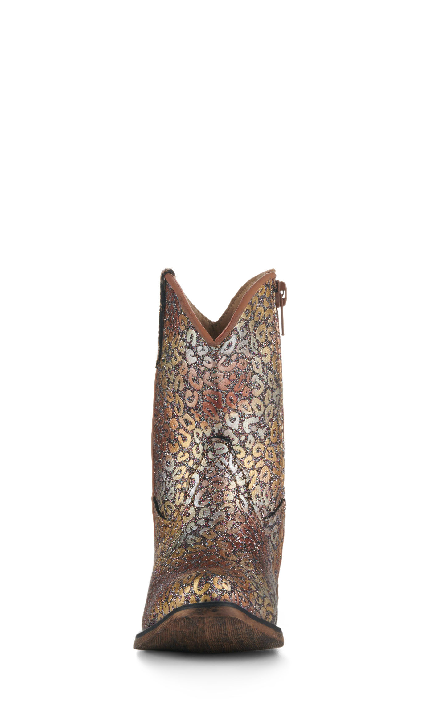 Roper Toddler Riley Multi-Colored Leopard with Glitter Snip Toe Cowboy Boots - Image 1