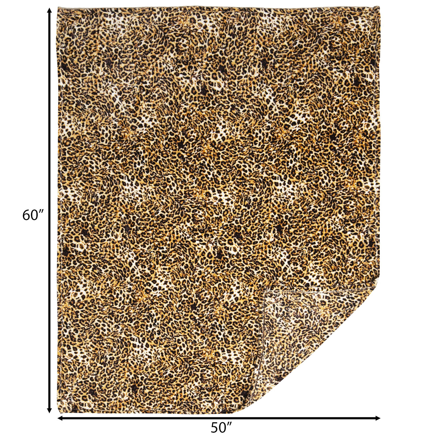Carstens Inc. Leopard Print Fleece Travel Blanket - Image 3