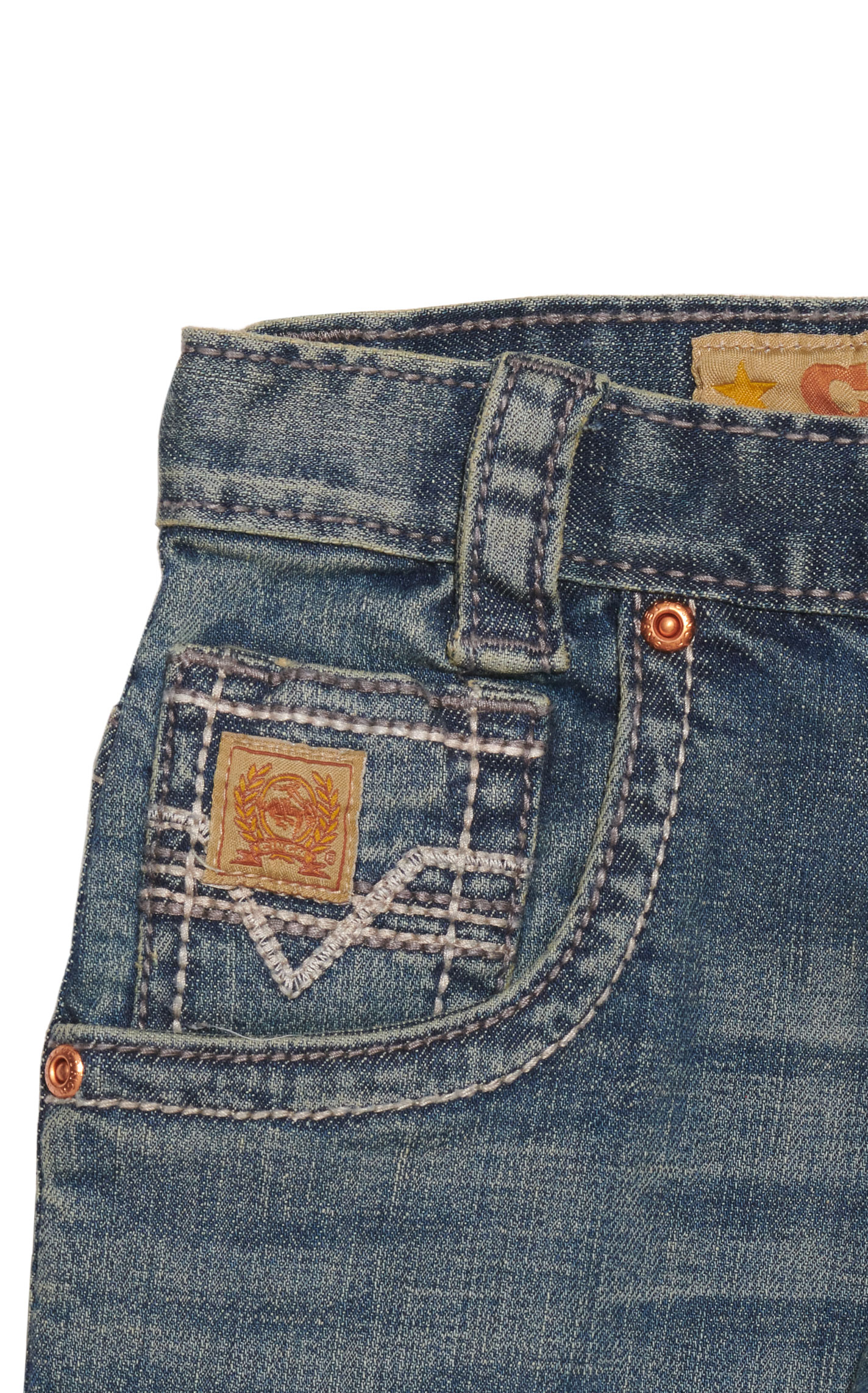 Cinch Boys' Medium Wash Slim Fit Straight Leg Stretch Jeans (4-7) - Image 1