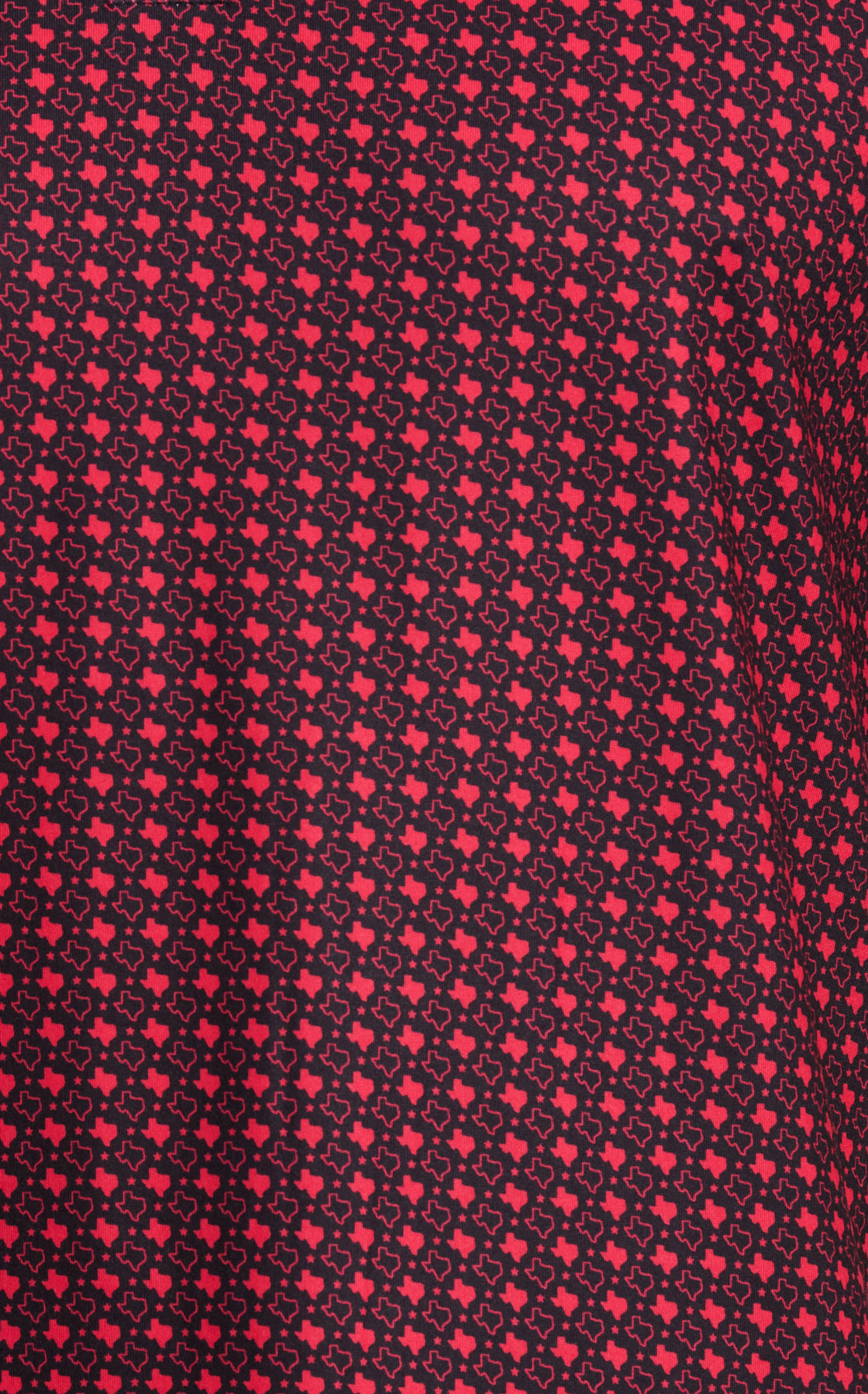 BURLEBO Men's Black & Red Texas Print Performance Polo - Image 1