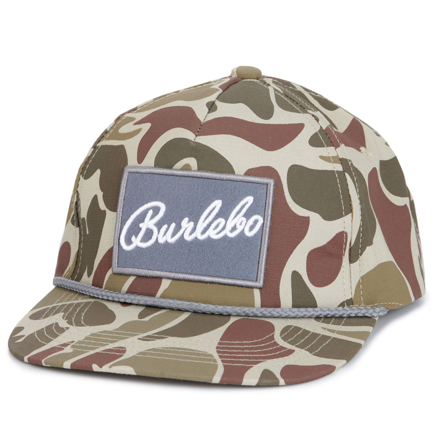 Burlebo Men's Camo with Gray Logo Patch Cap - Image 1