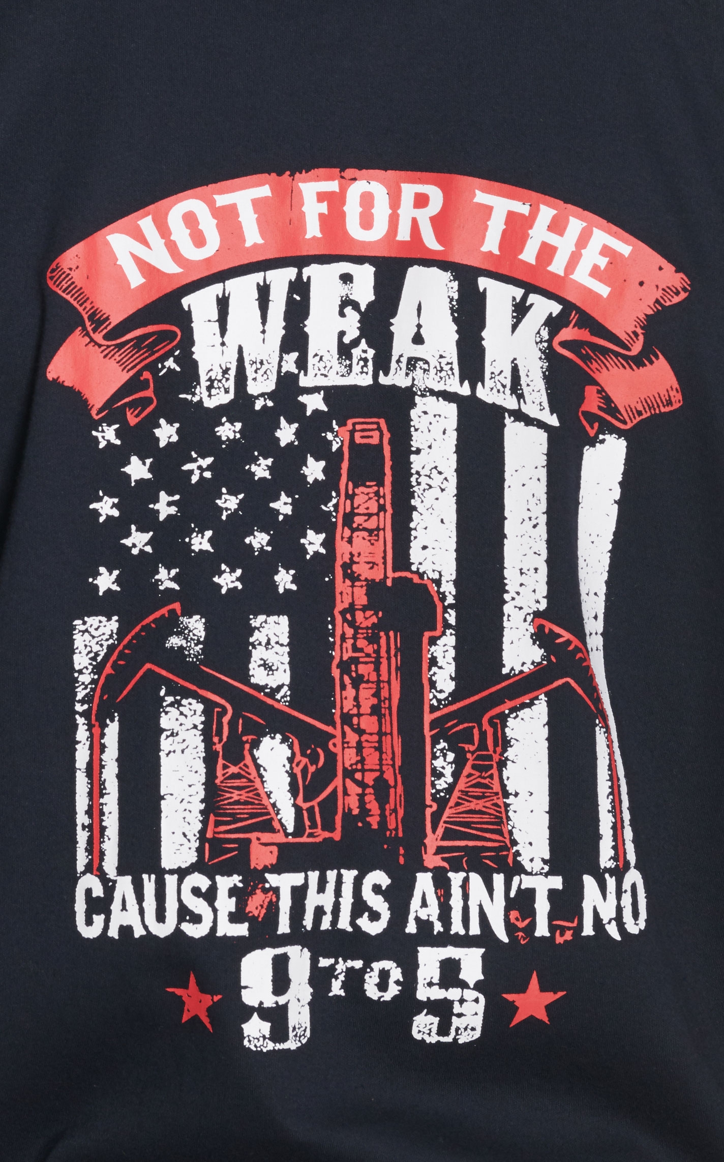 Forge Men's Navy Not For the Weak American Flag Long Sleeve FR T-Shirt - Image 1
