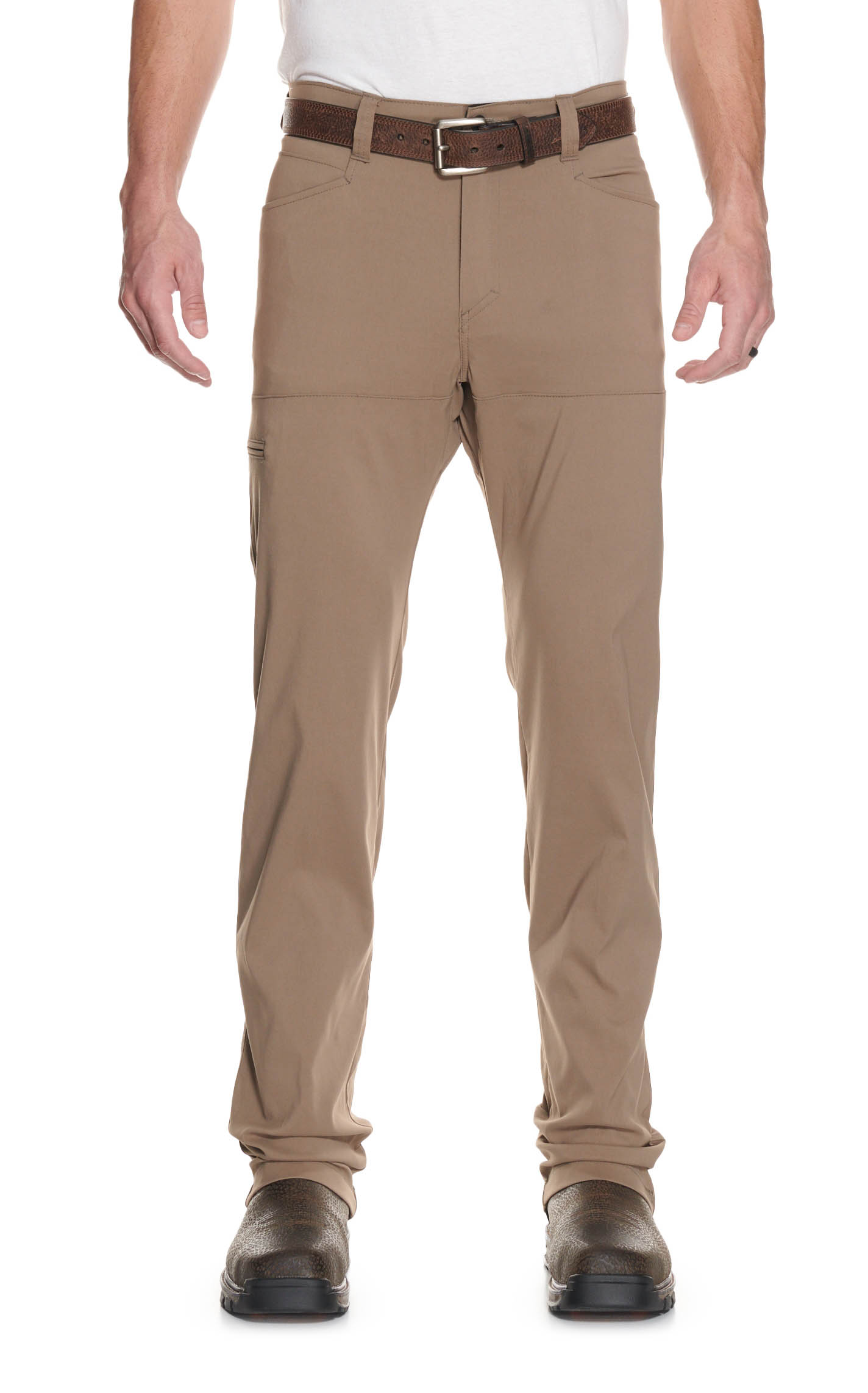 ATG by Wrangler Men's Khaki Mid Rise Straight Leg Synthetic Utility Pant - Image 1
