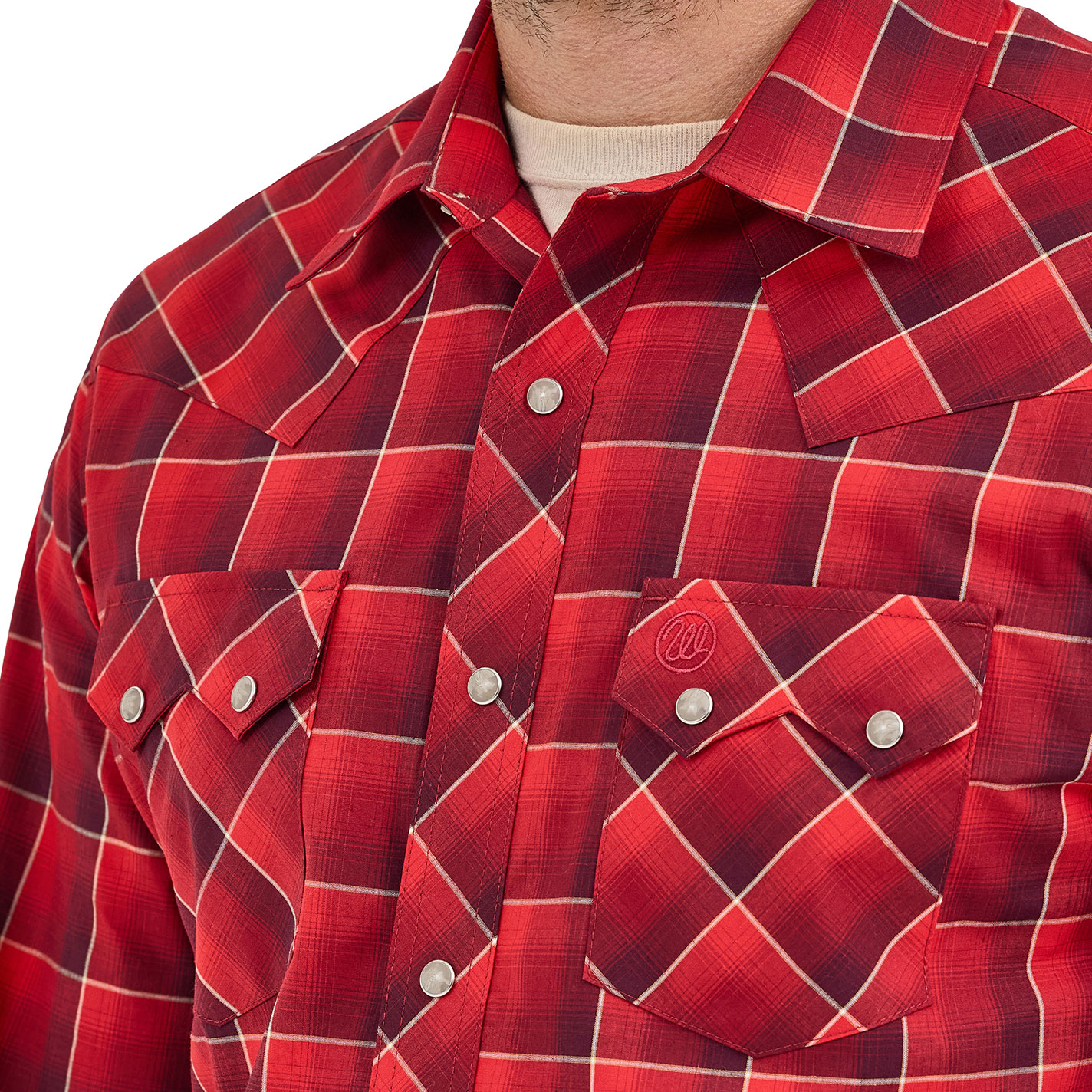 Wrangler Retro Men's Red Plaid Western Shirt - Image 1