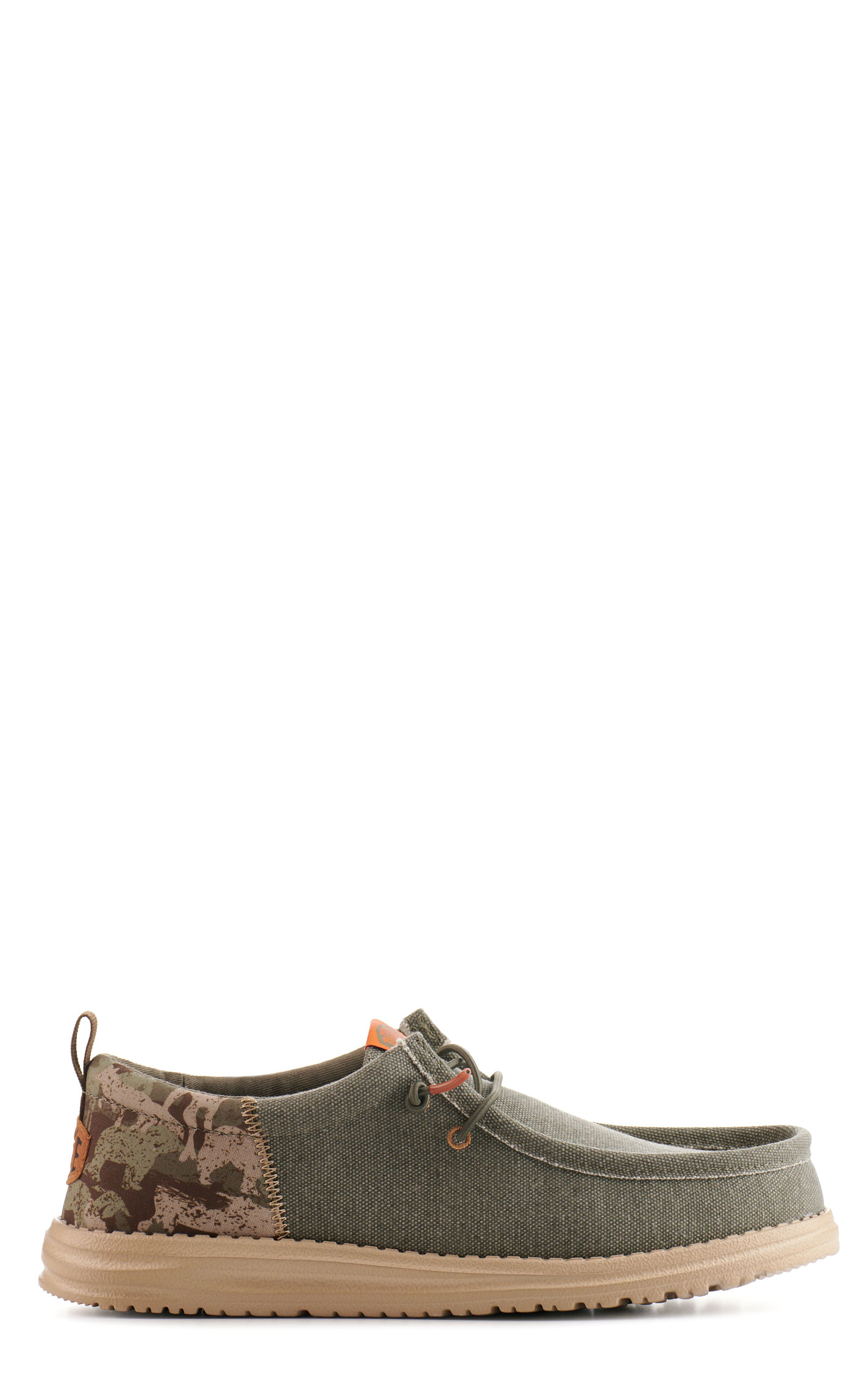 Hey Dude Men's Wally Funk Olive Camo Moc Toe Casual Shoes - Image 1