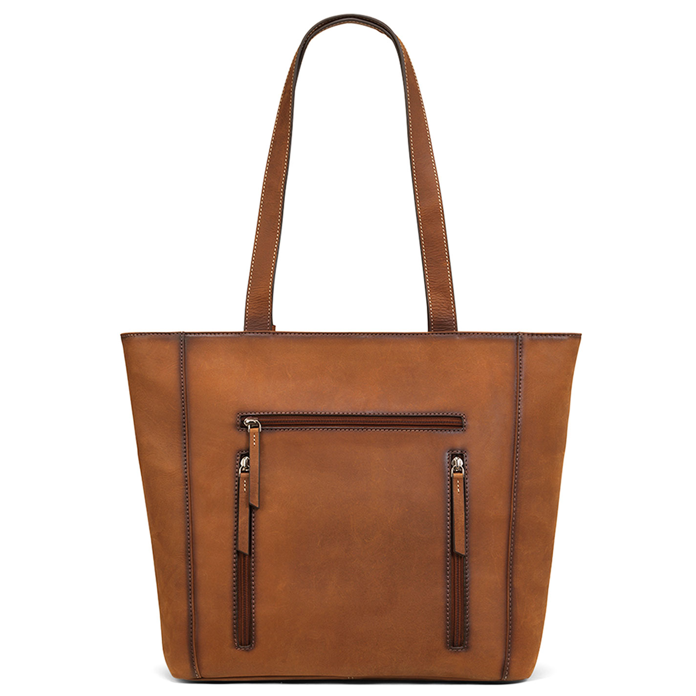 Ariat Gwen Caramel Large Leather Tote Bag - Image 1