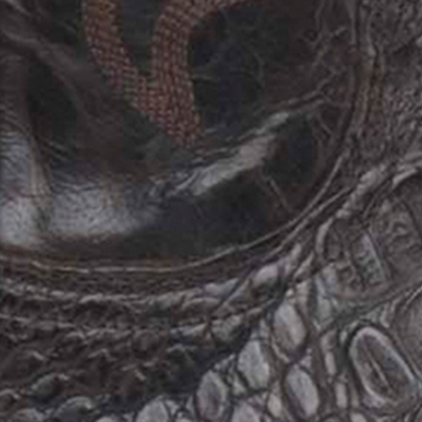 Lucchese Men's Chocolate and Barrel Brown Hornback Caiman R-Toe Exotic Western Boots - Image 1