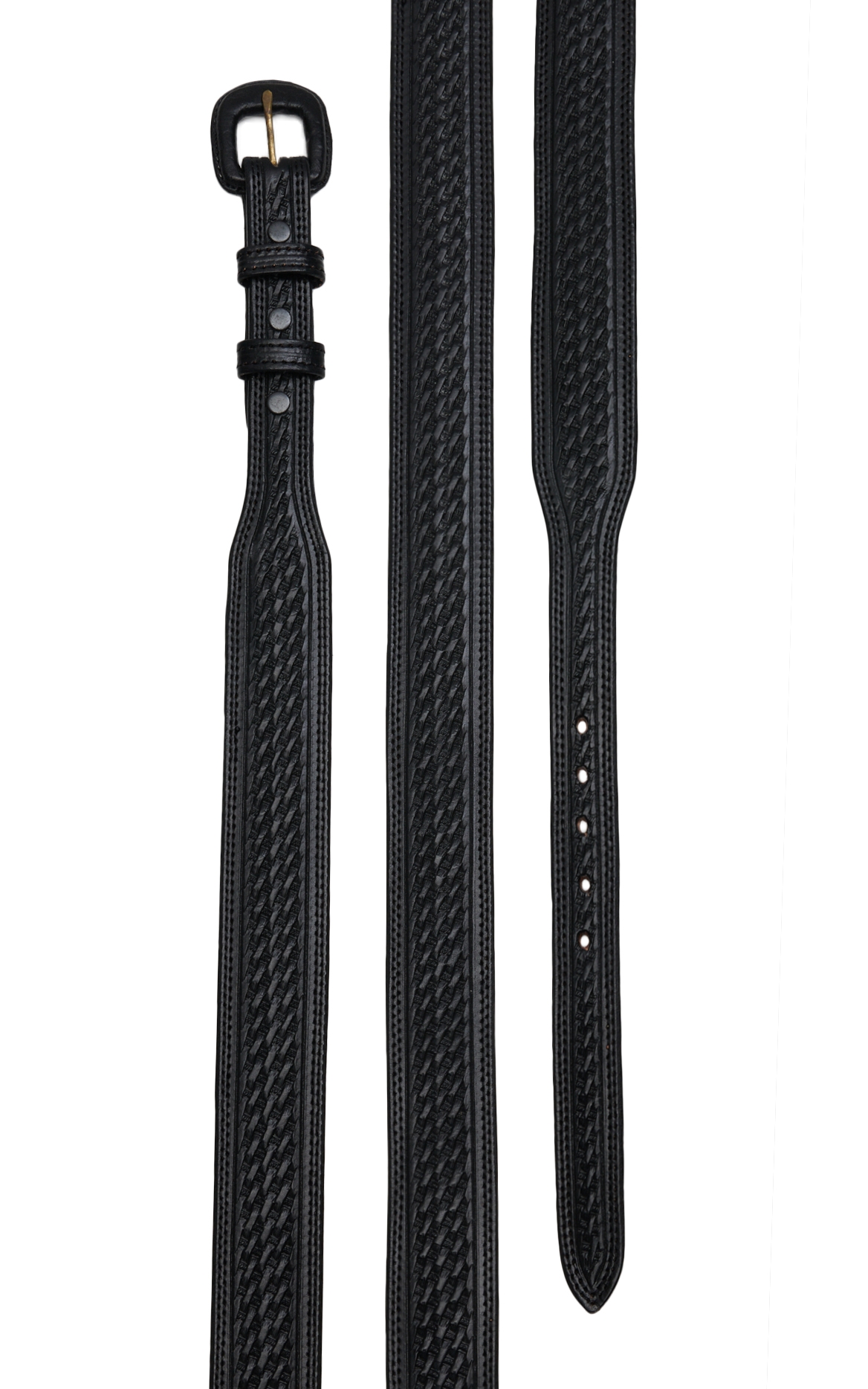 Vogt Men's Black Basket Weave Tapered Western Belt - Image 1