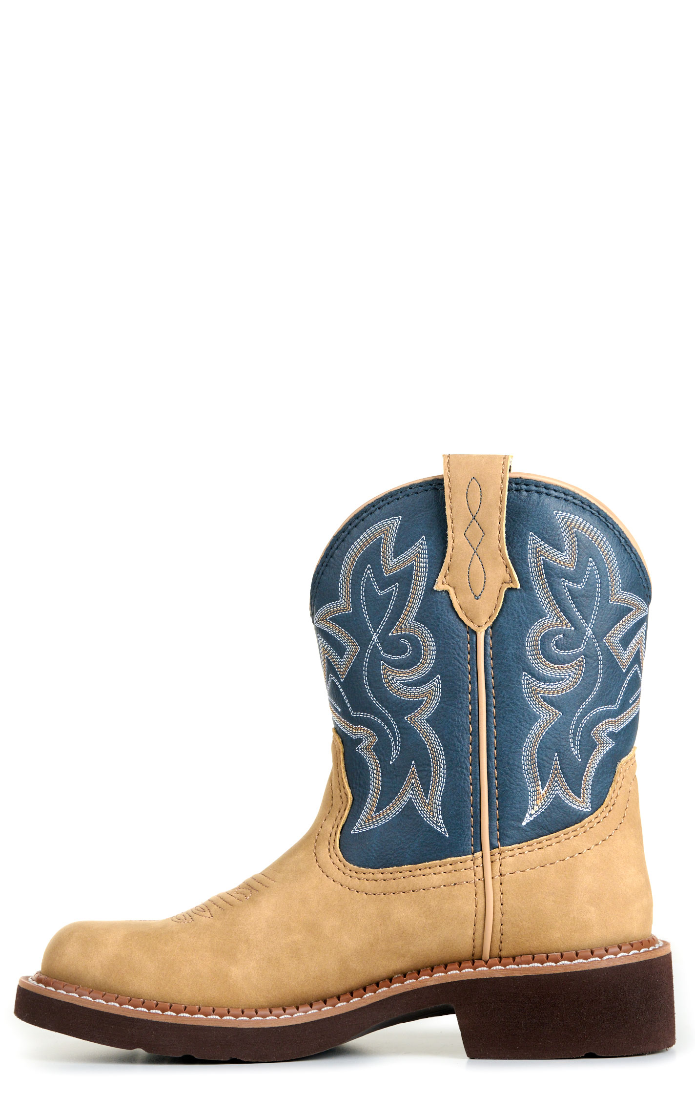 Justin Women's Honey & Denim Round Toe Cowboy Boots - Image 1