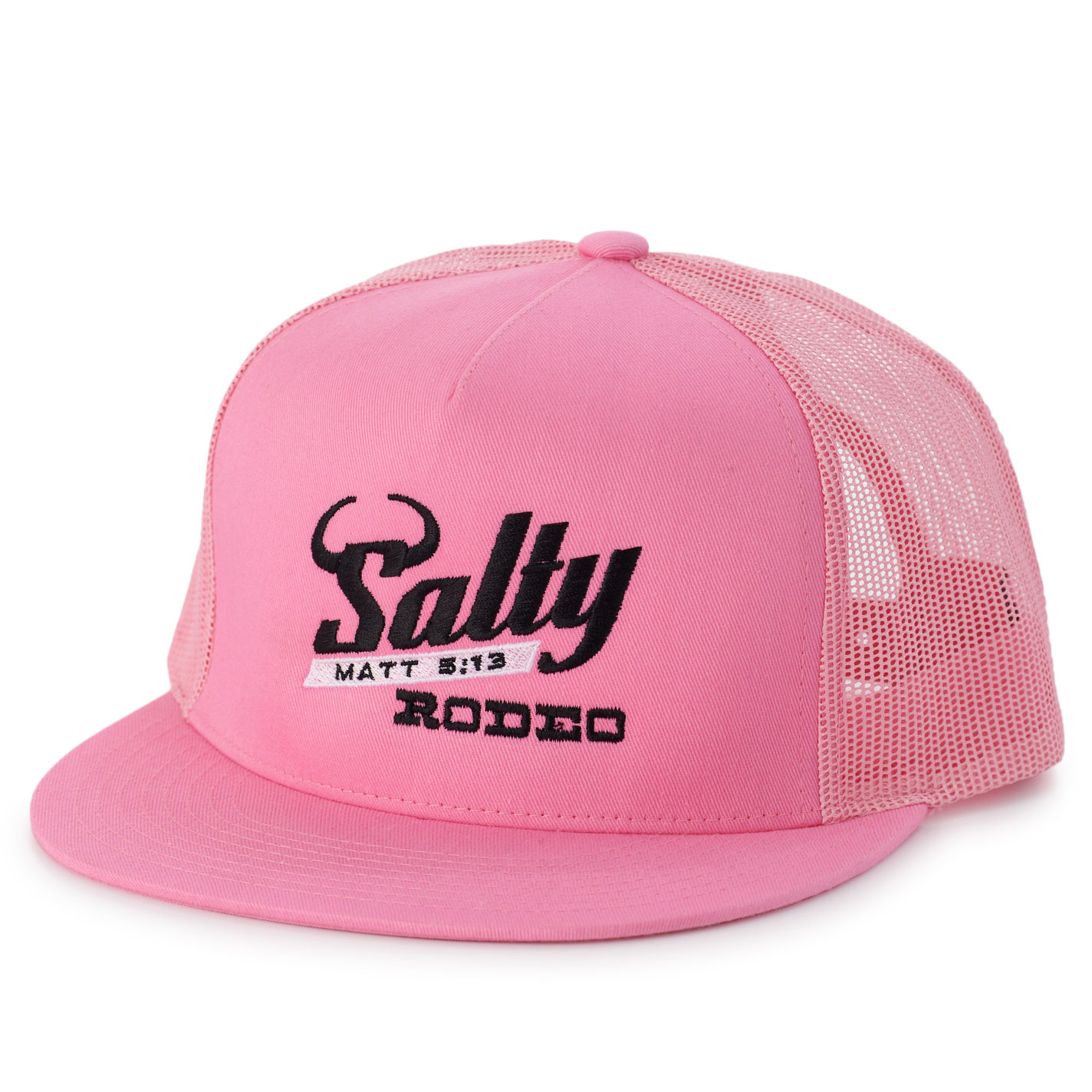 Salty Rodeo Pink & Black Embroidered Logo Cap - Image 1